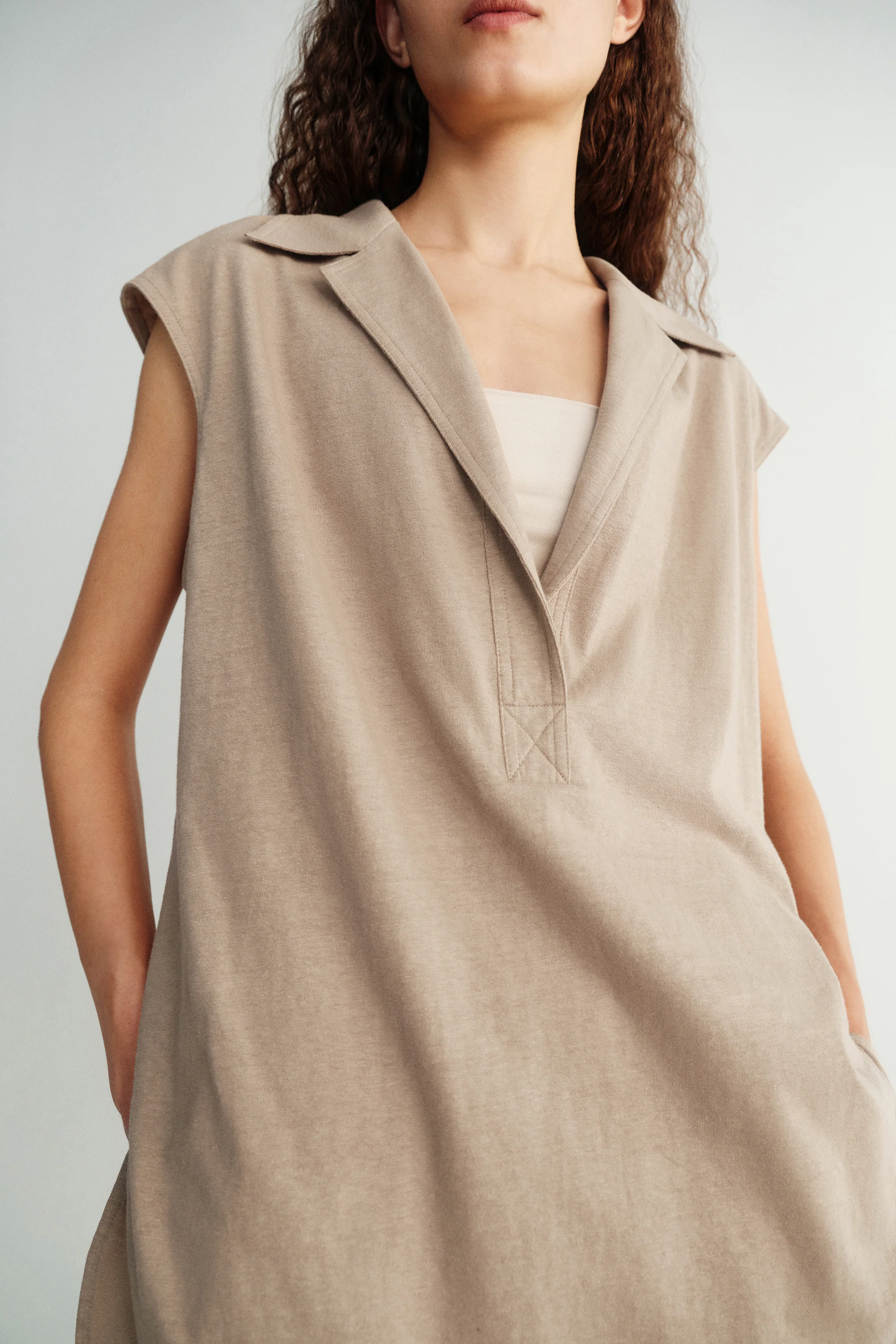 Sleeveless Cotton Vest - Image 15