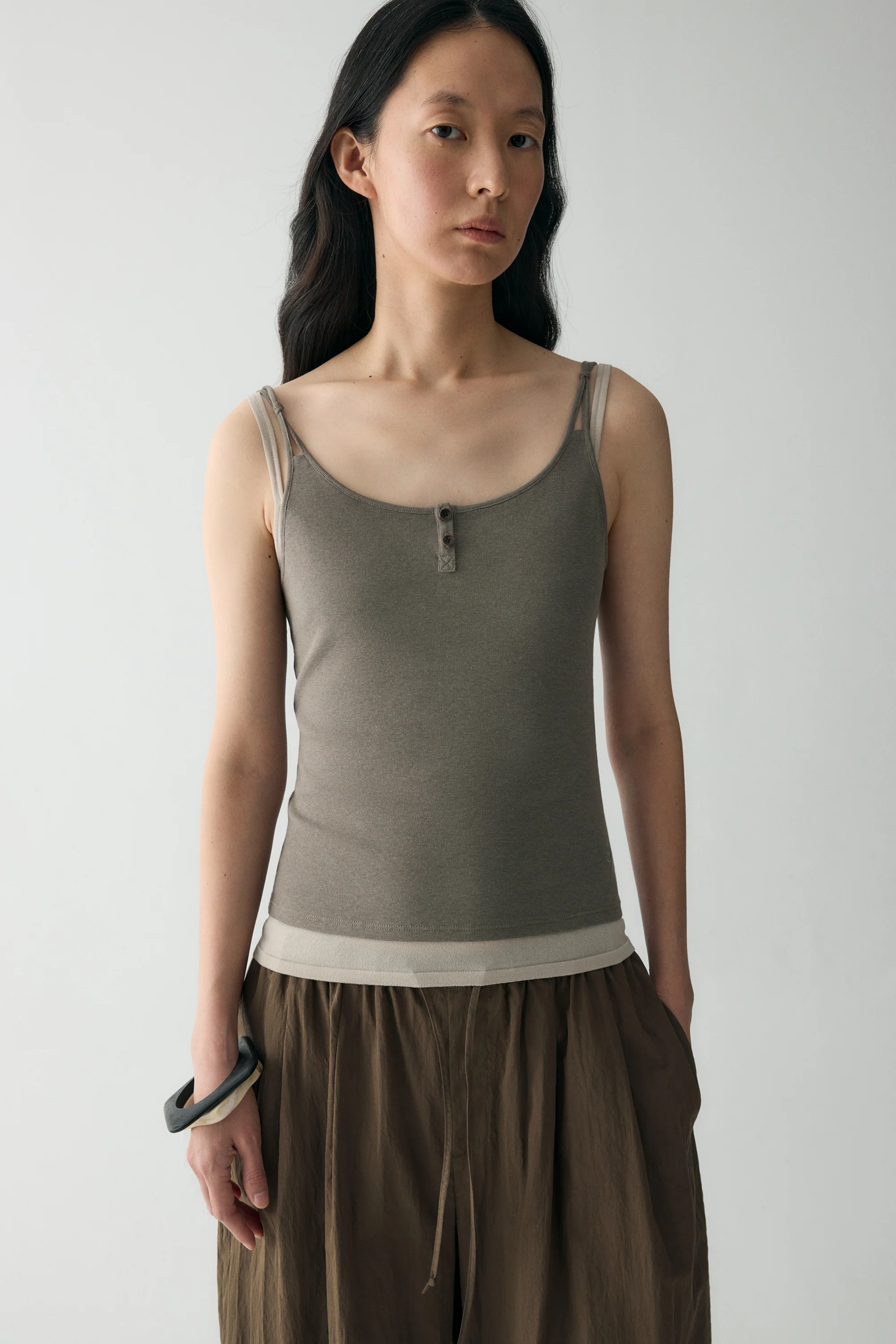 Slim Cotton-linen Top - Image 19