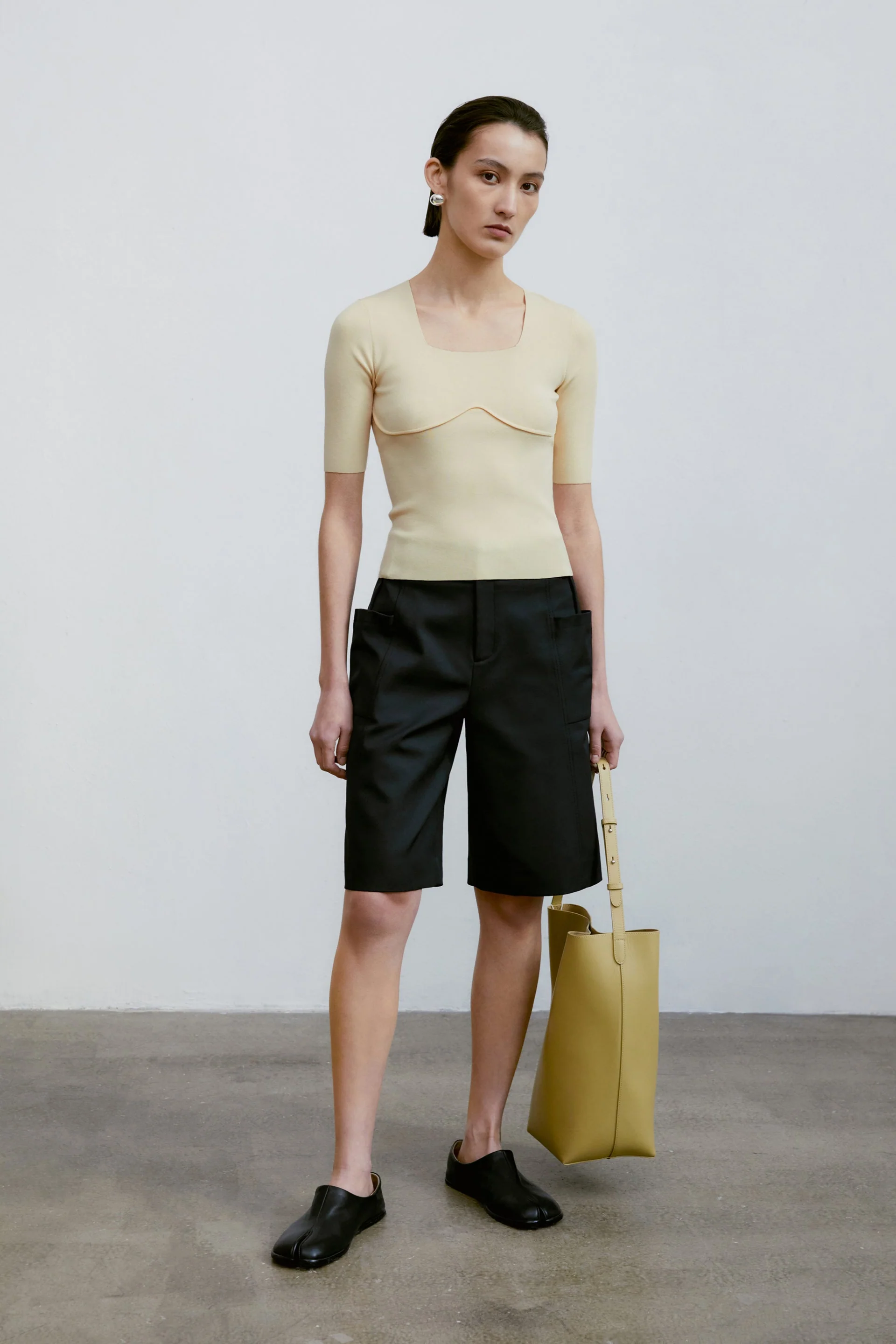 [Final Sale] Square-neck Knitted Tee - Image 23