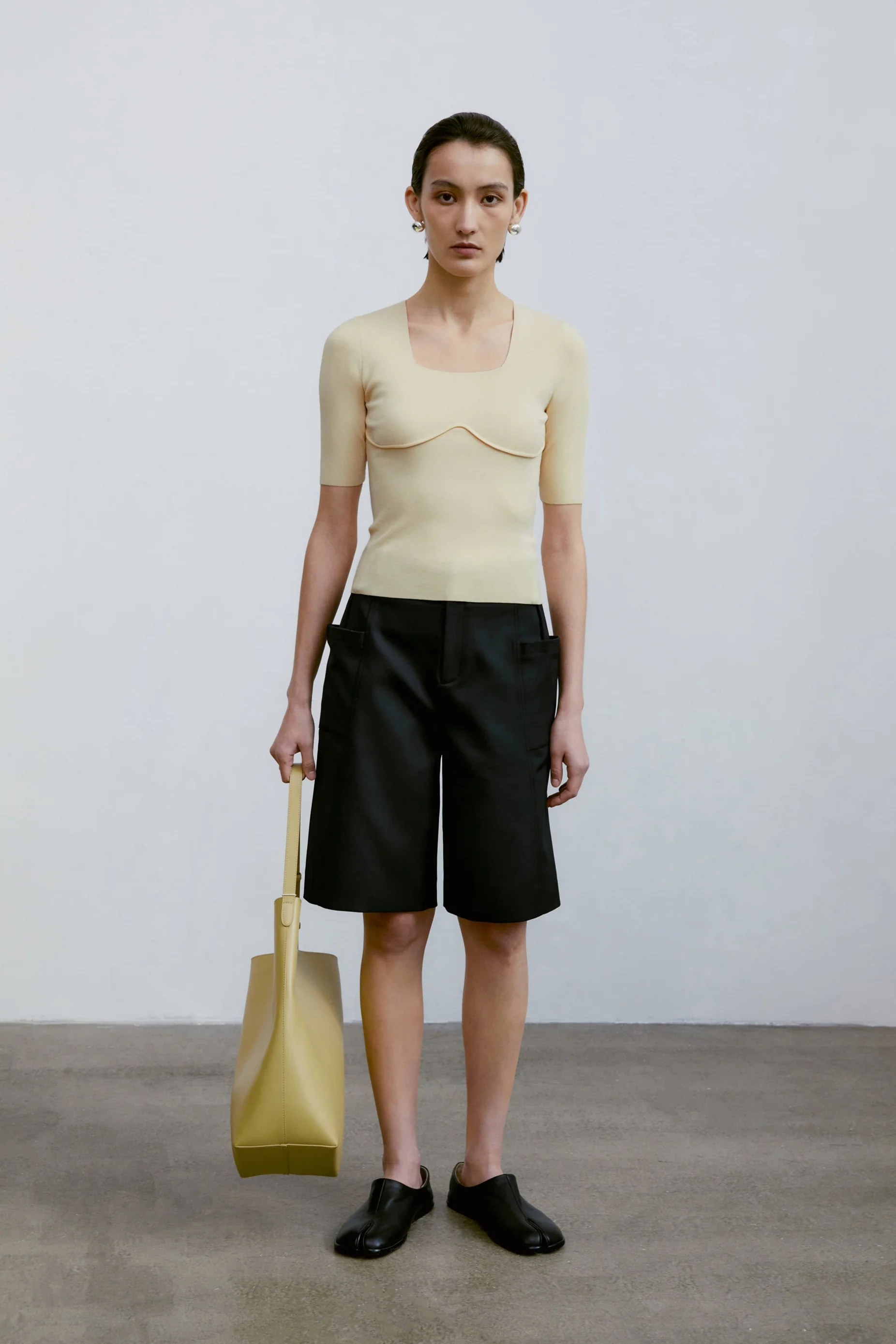 [Final Sale] Square-neck Knitted Tee - Image 24