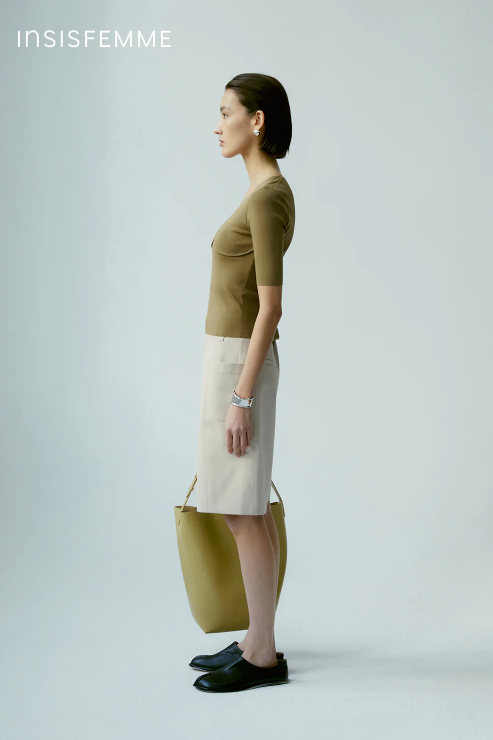 [Final Sale] Square-neck Knitted Tee - Image 34