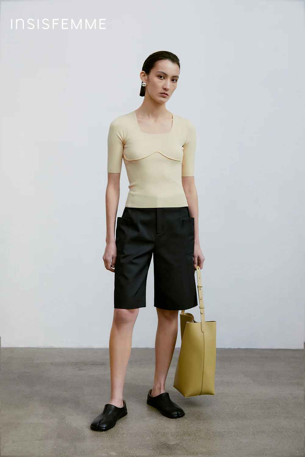 [Final Sale] Square-neck Knitted Tee - Image 37