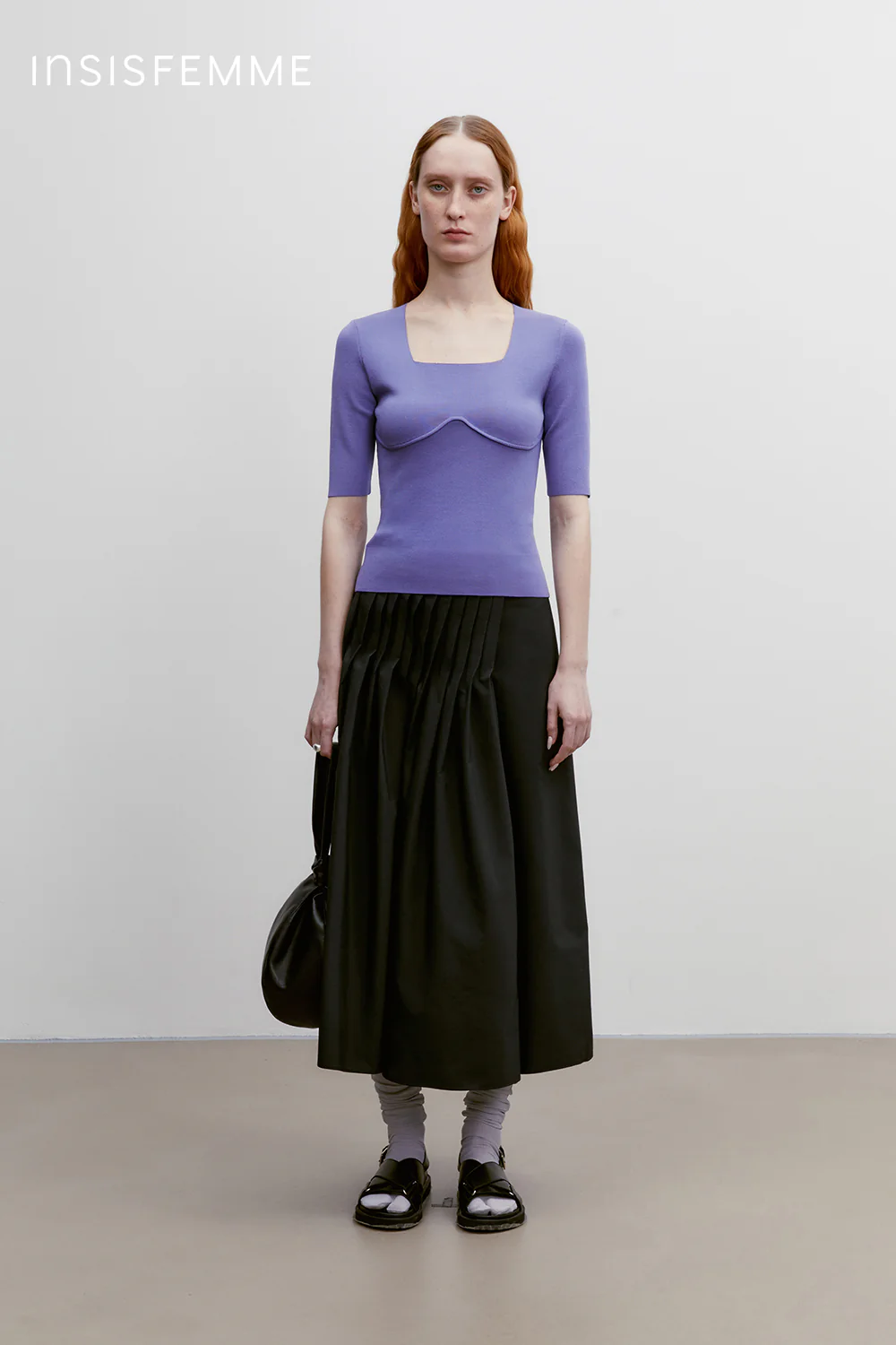 [Final Sale] Square-neck Knitted Tee - Image 40