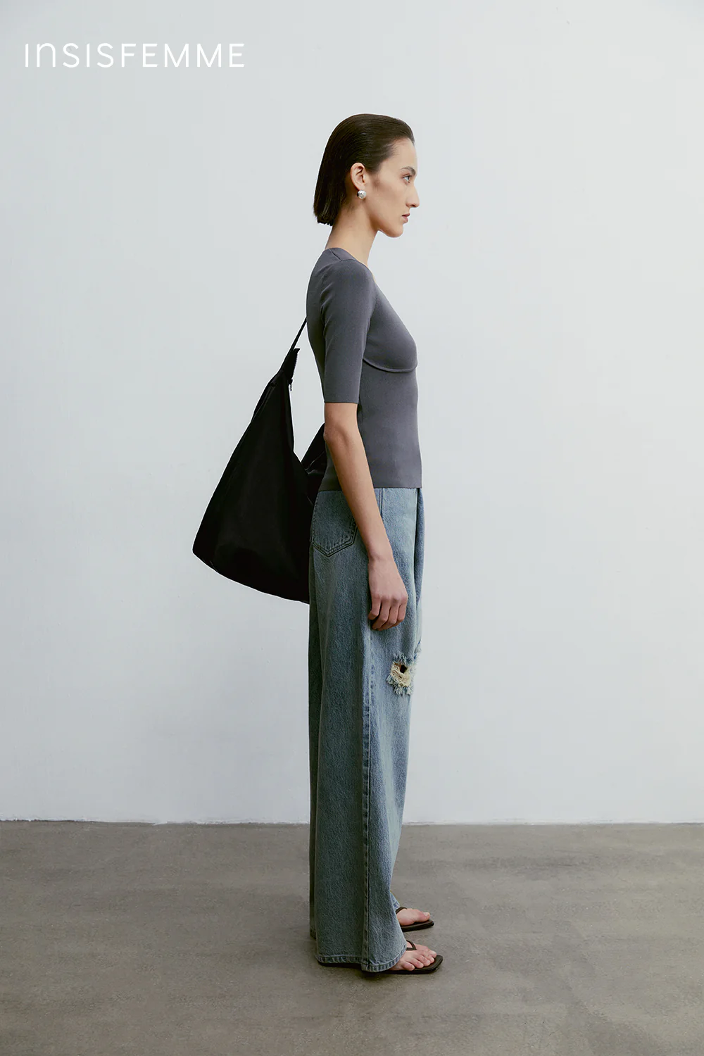 [Final Sale] Square-neck Knitted Tee - Image 49