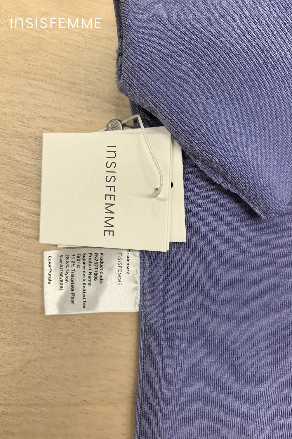 [Final Sale] Square-neck Knitted Tee - Image 53