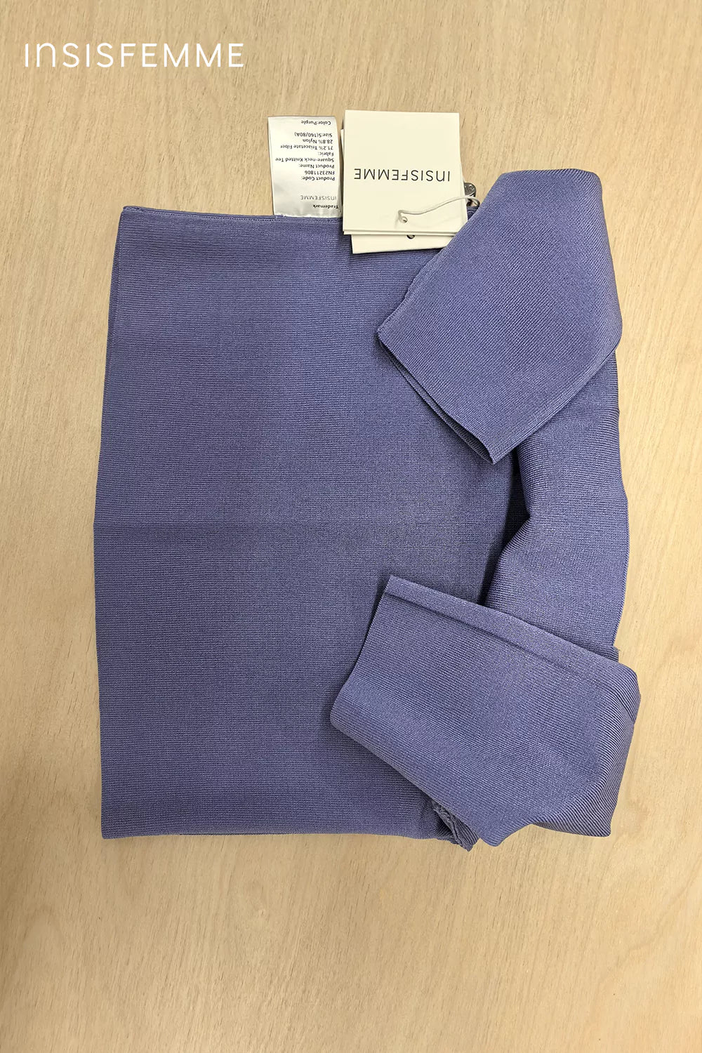 [Final Sale] Square-neck Knitted Tee - Image 55