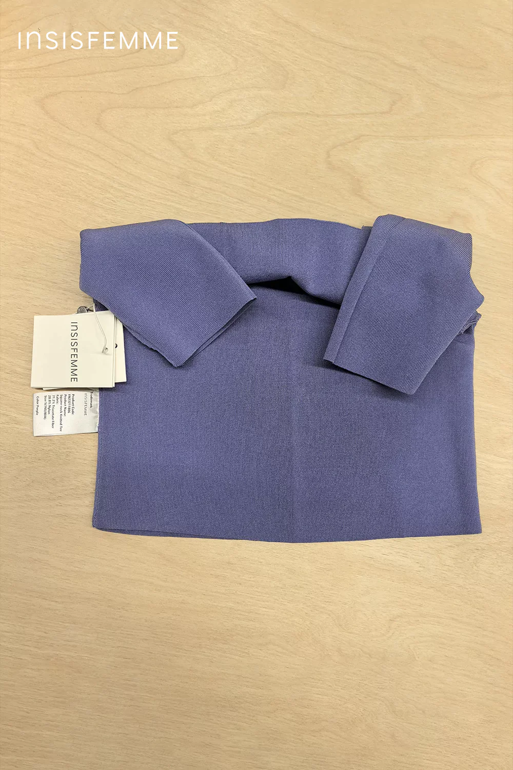 [Final Sale] Square-neck Knitted Tee - Image 57
