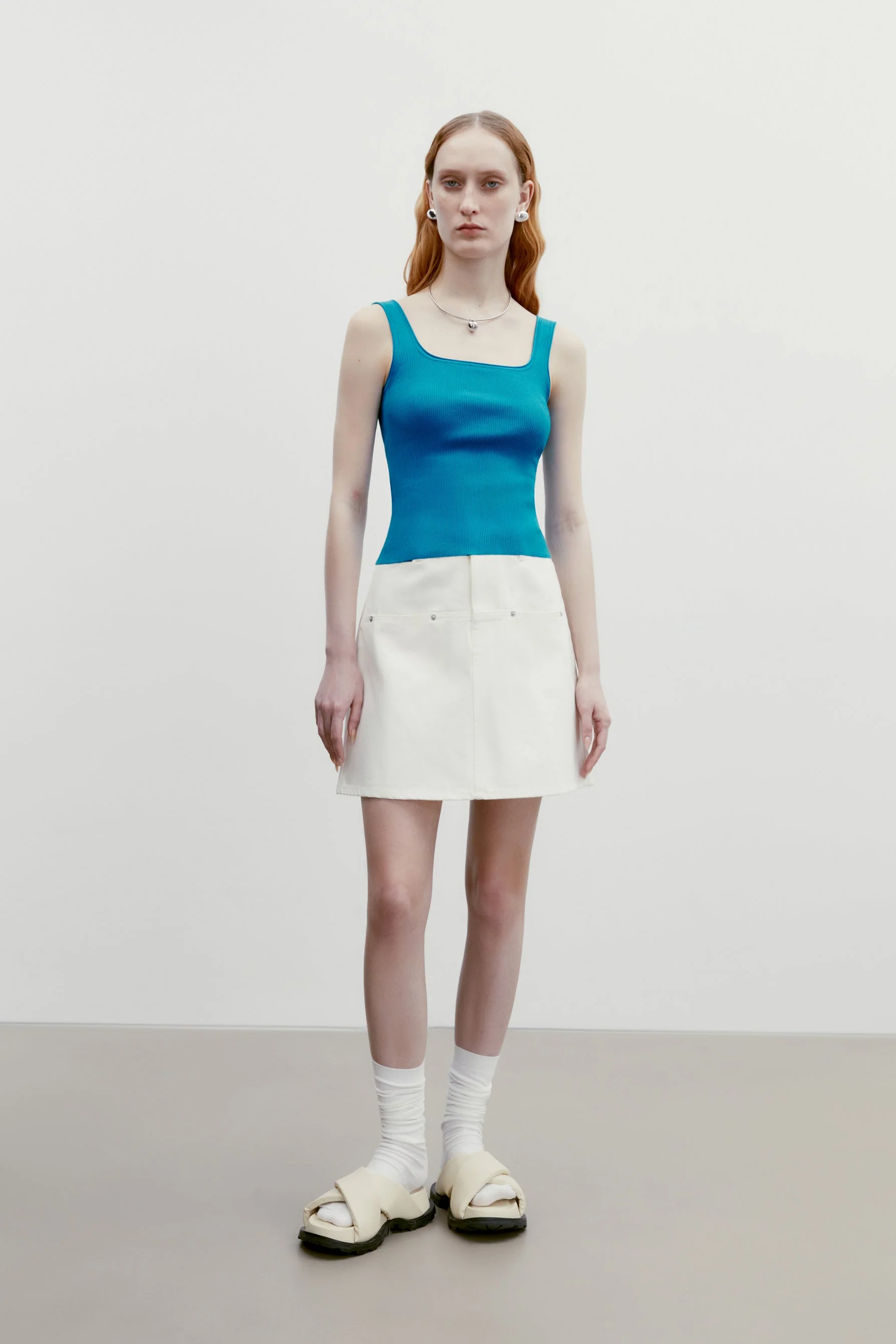 Square-neck Knitted Top - Image 14