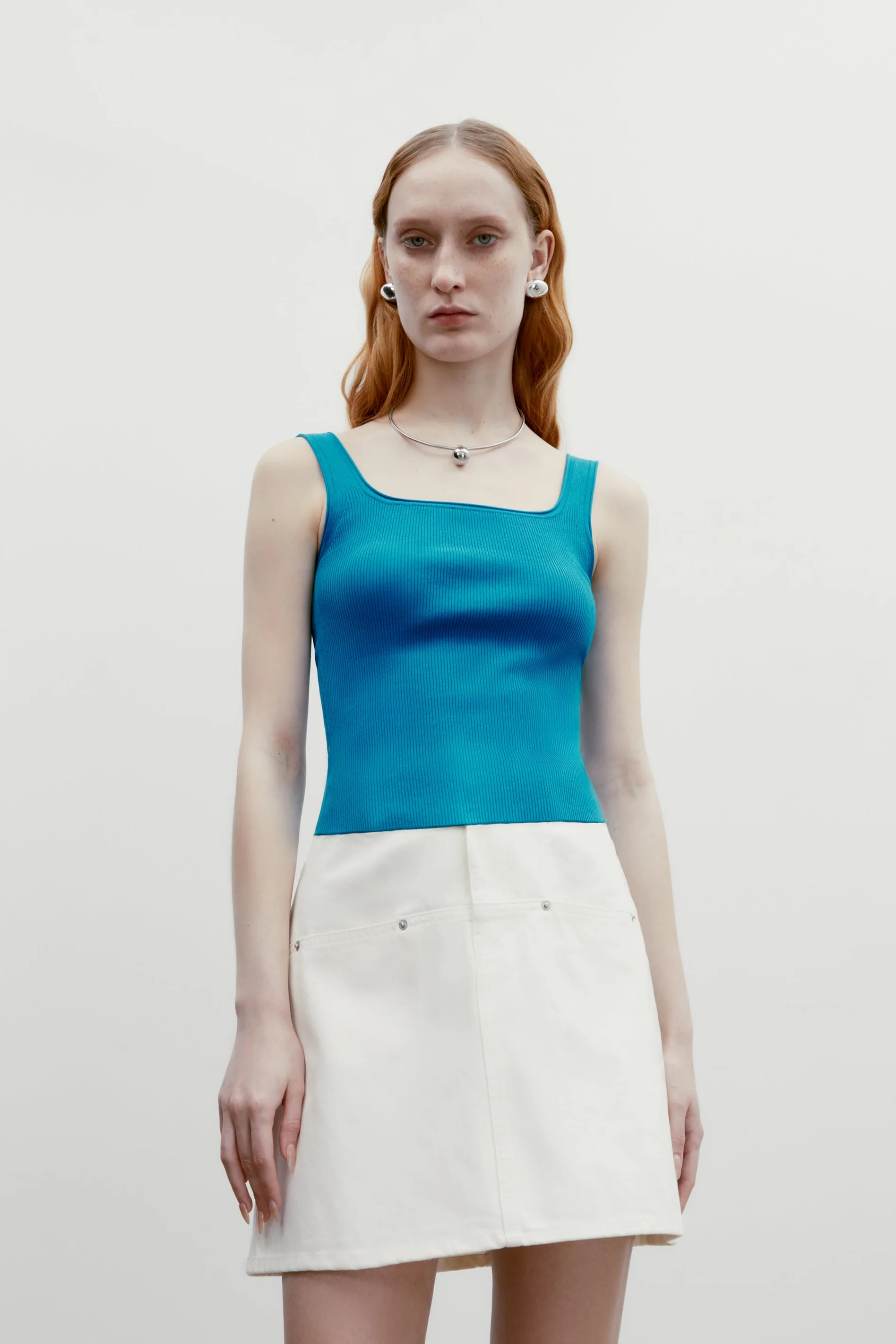 Square-neck Knitted Top - Image 3