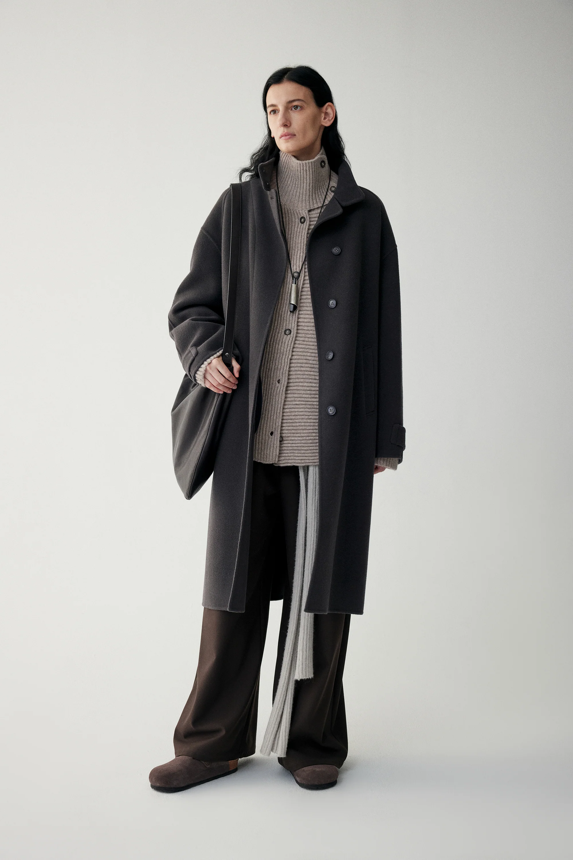 Stand-Collar Cashmere Coat - Image 13
