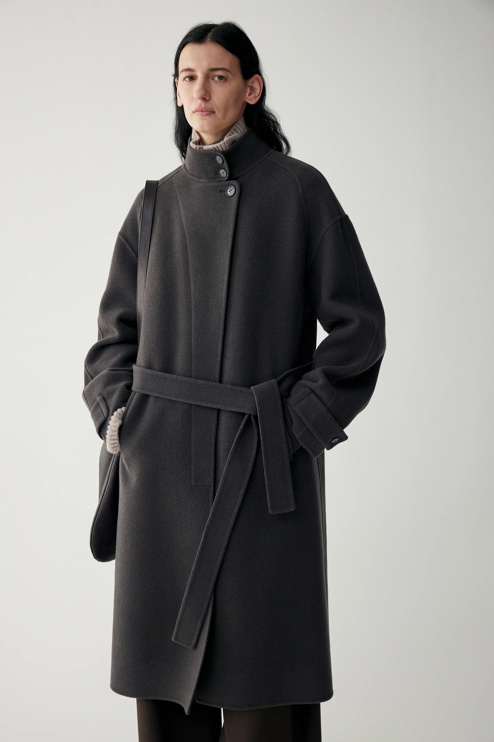 Stand-Collar Cashmere Coat - Image 16