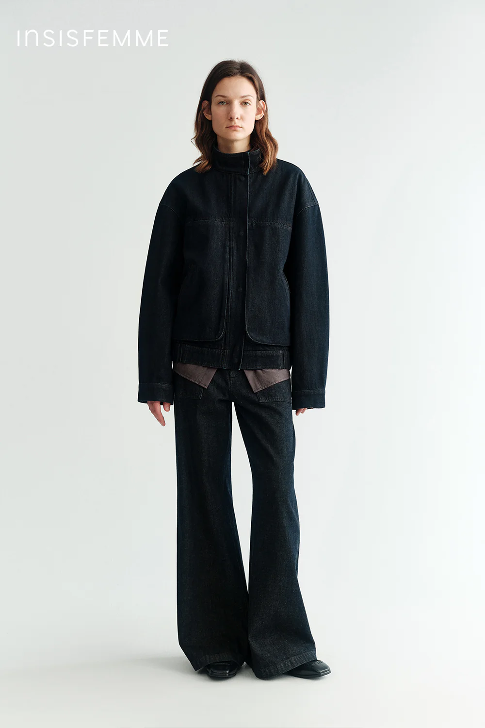 [Final Sale] Stand Collar Denim Jacket - Image 11