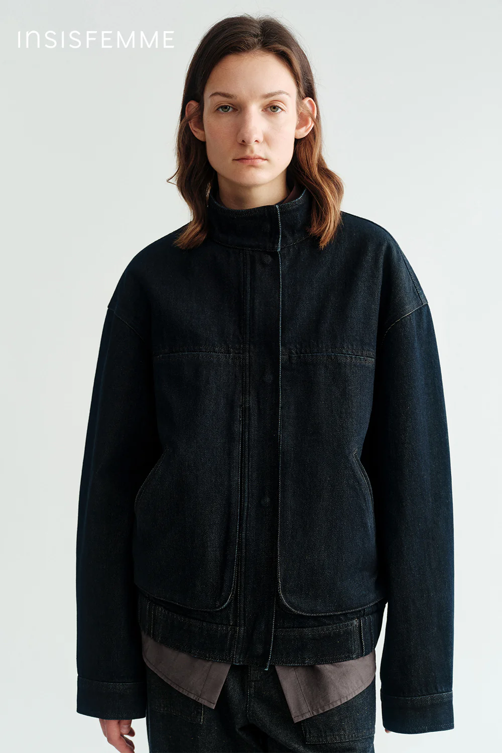 [Final Sale] Stand Collar Denim Jacket - Image 16