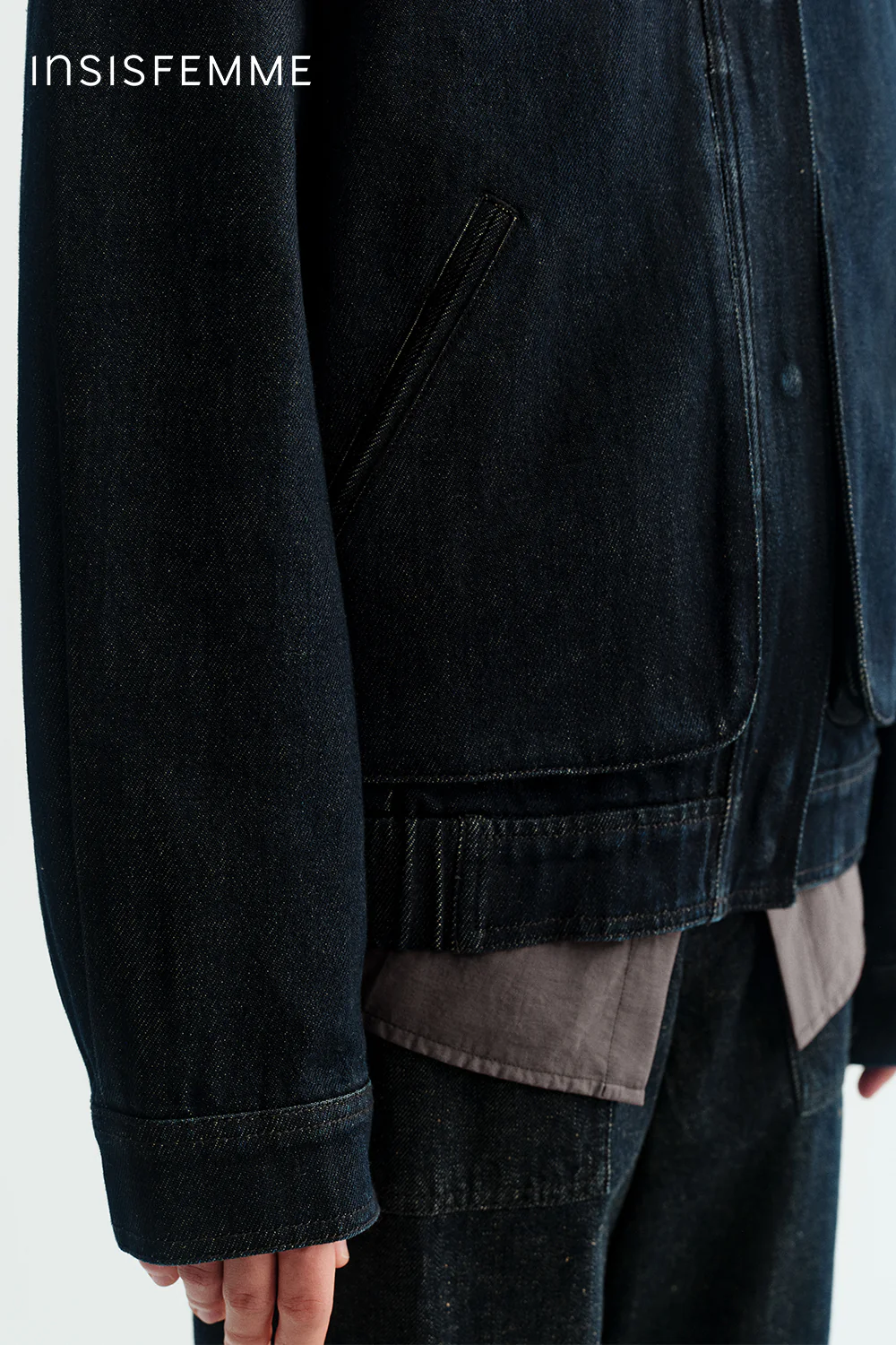 [Final Sale] Stand Collar Denim Jacket - Image 18