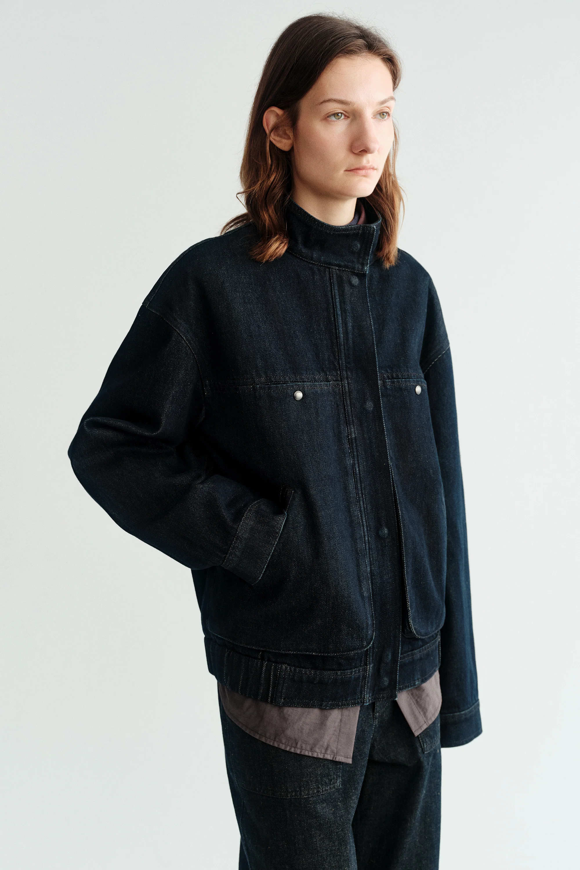 [Final Sale] Stand Collar Denim Jacket - Image 25