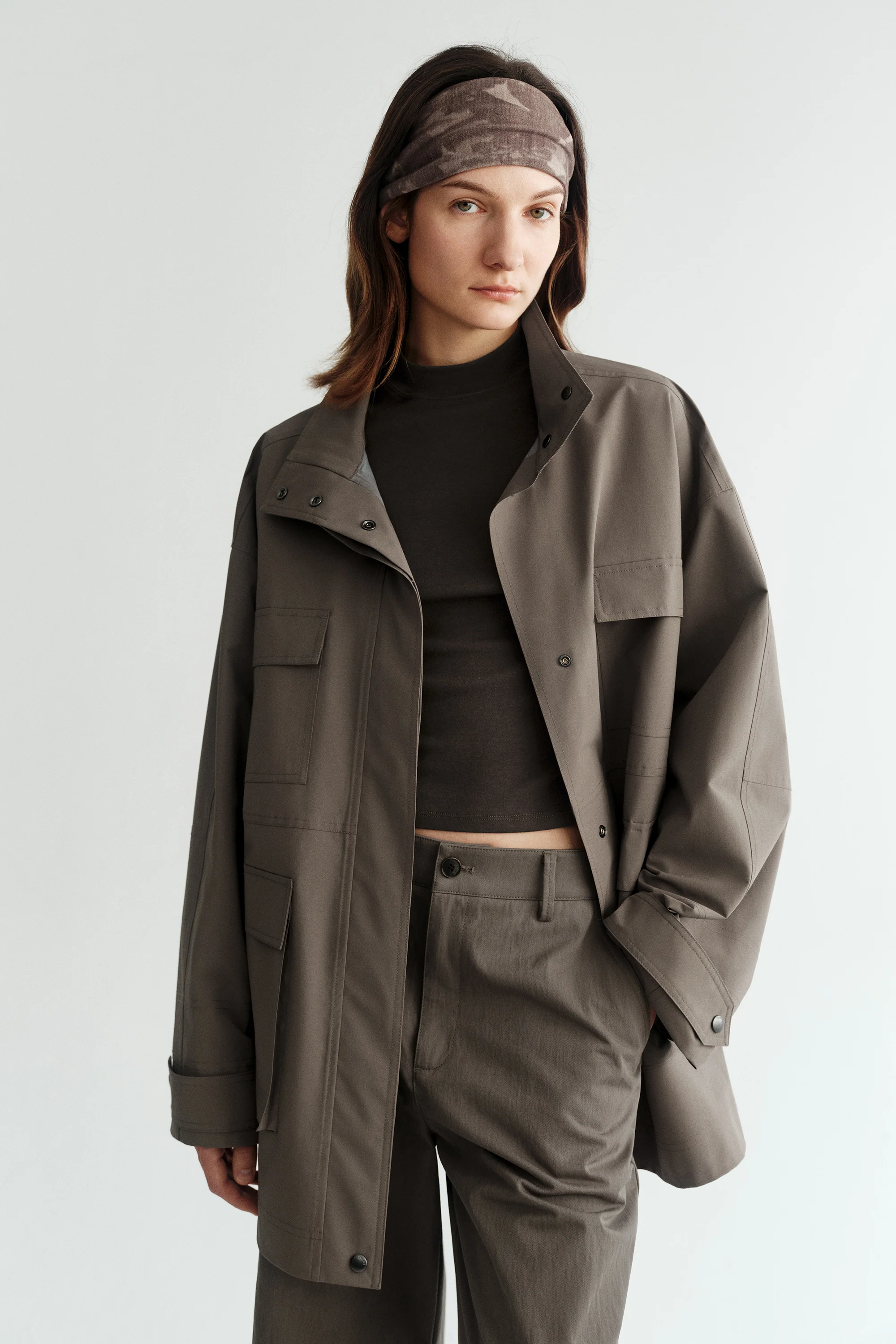 [Final Sale] Stand Collar Workware Jacket - Image 17