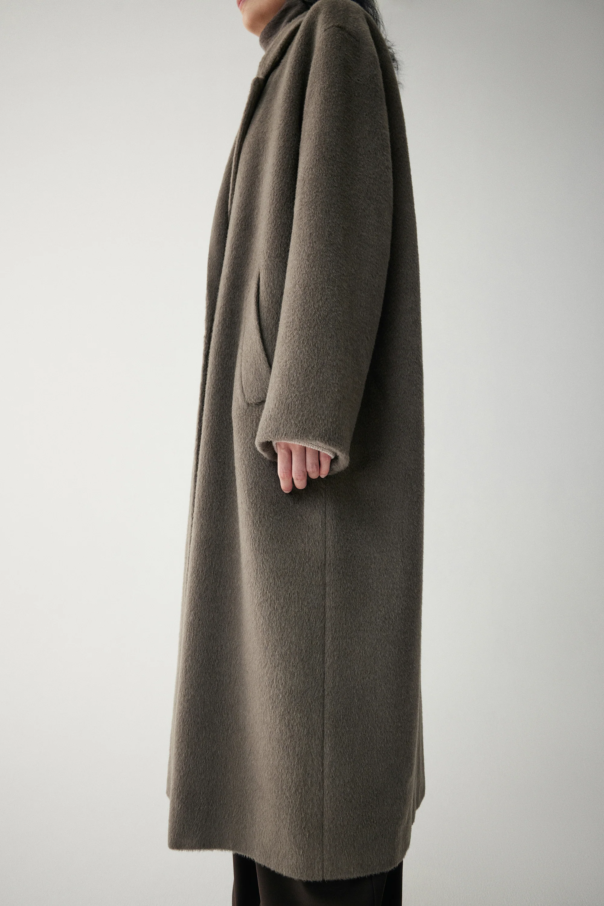 Straight-cut Alpaca Wool Coat - Image 13