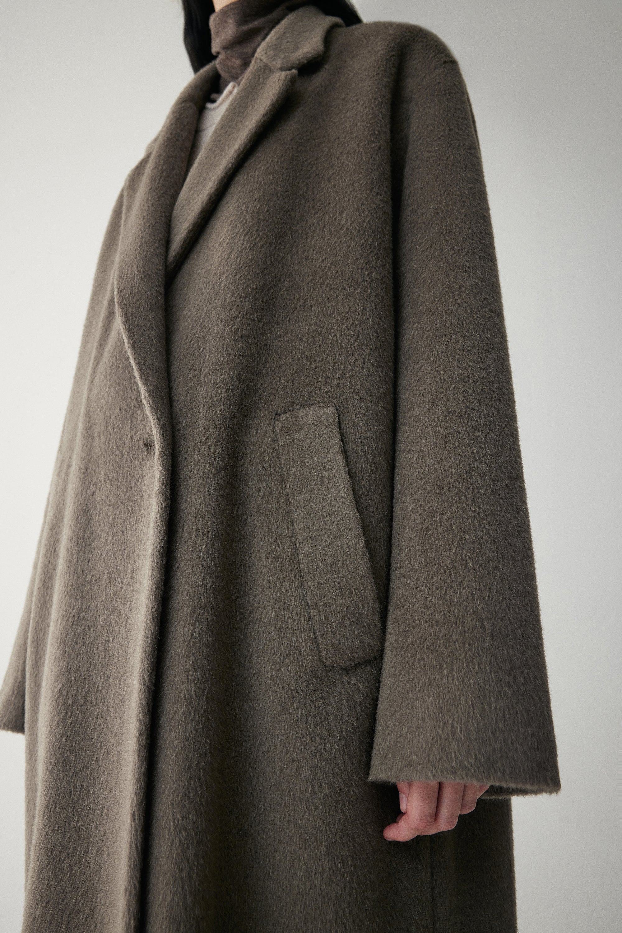Straight-cut Alpaca Wool Coat - Image 14