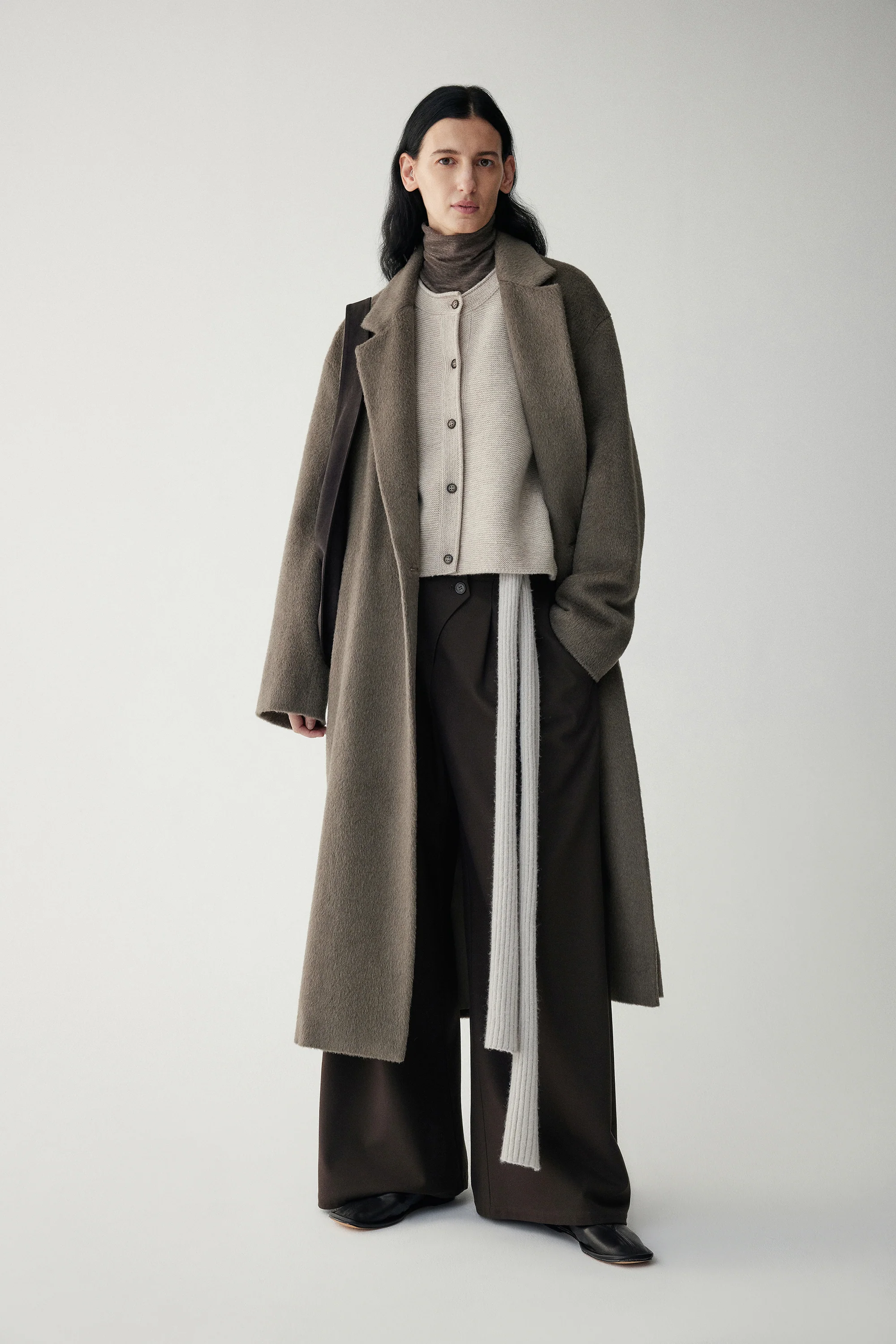 Straight-cut Alpaca Wool Coat - Image 5