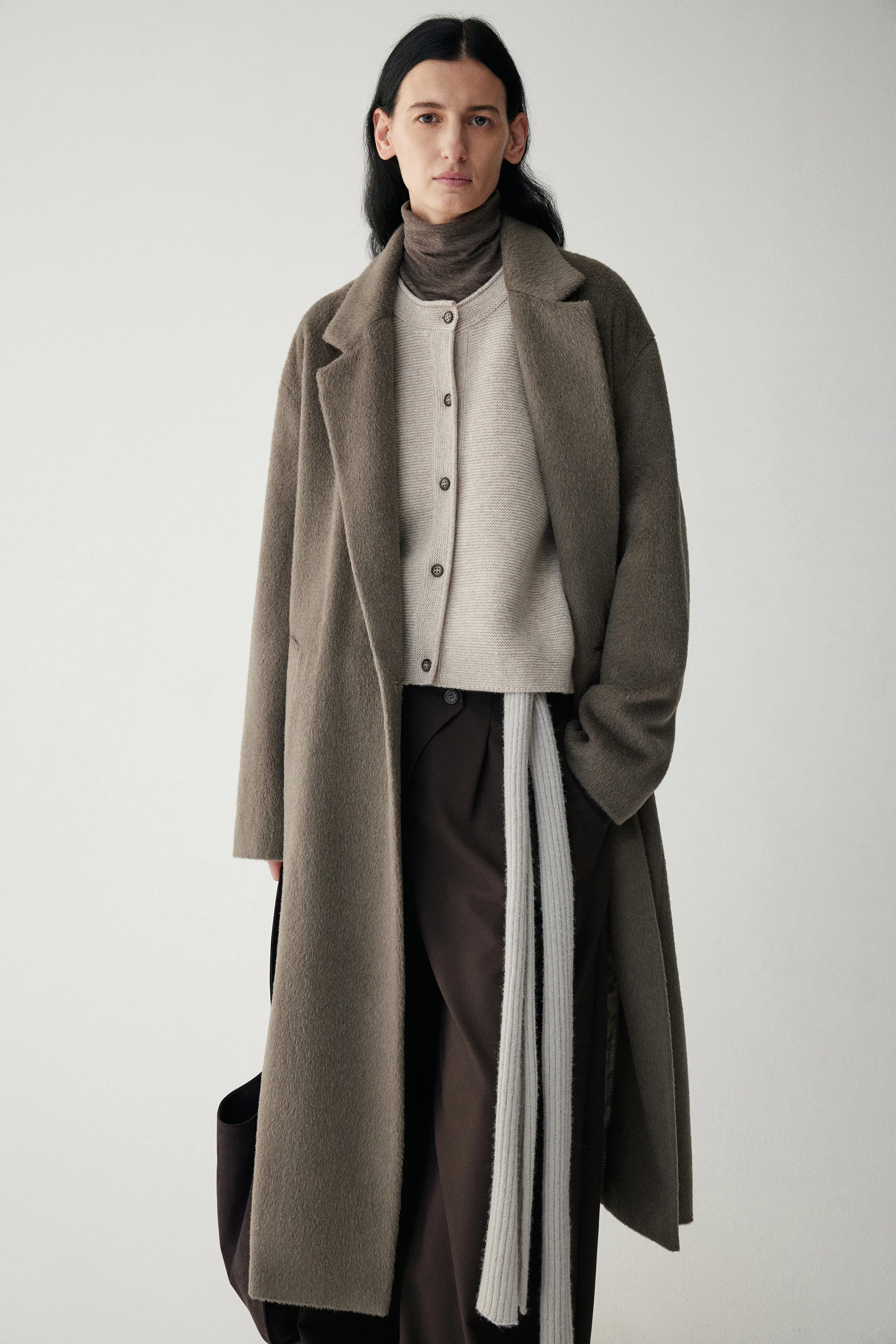 Straight-cut Alpaca Wool Coat - Image 8