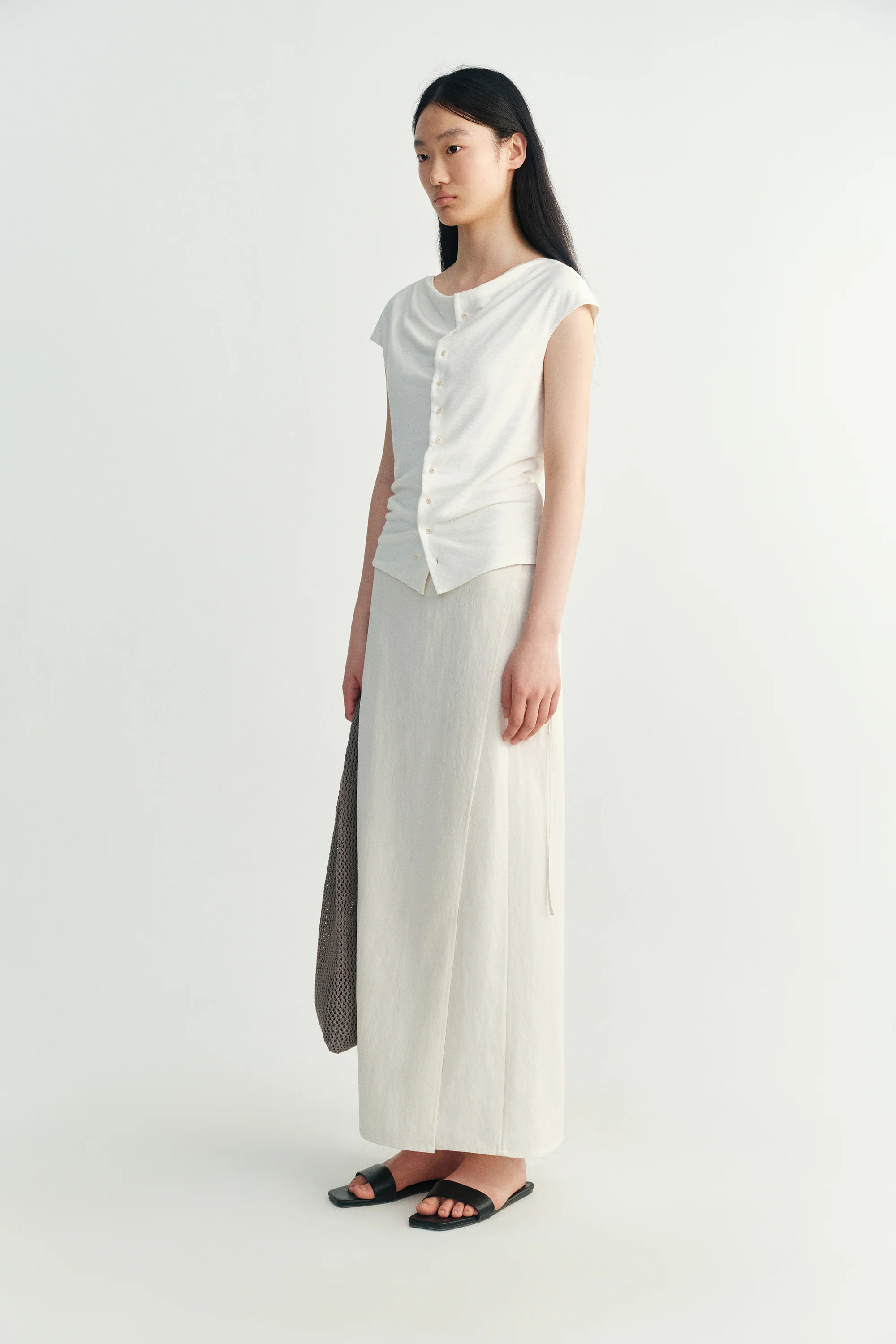 Tencel Drawstring Skirt - Image 4