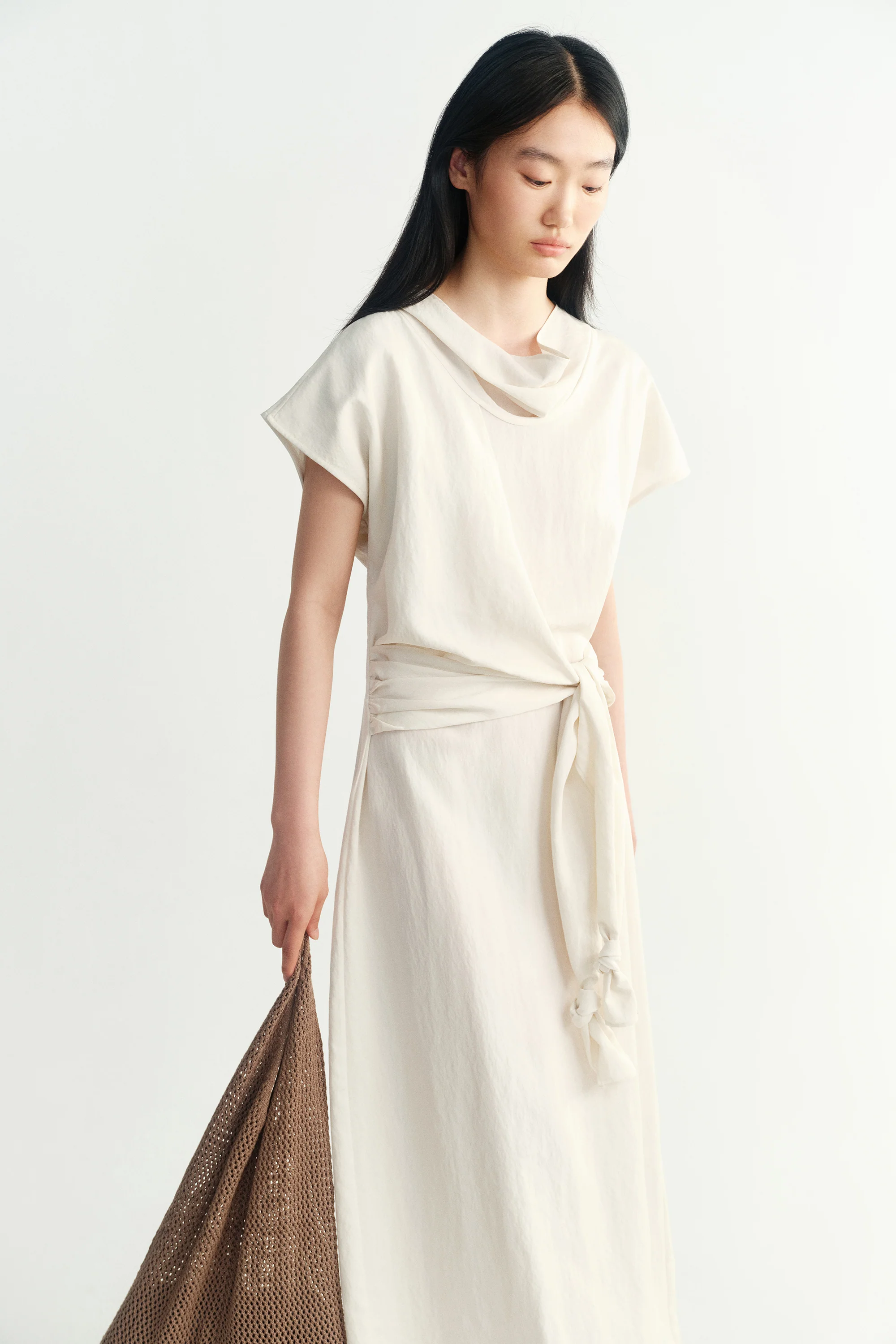 Tencel Knotted Waist Dress - Image 14