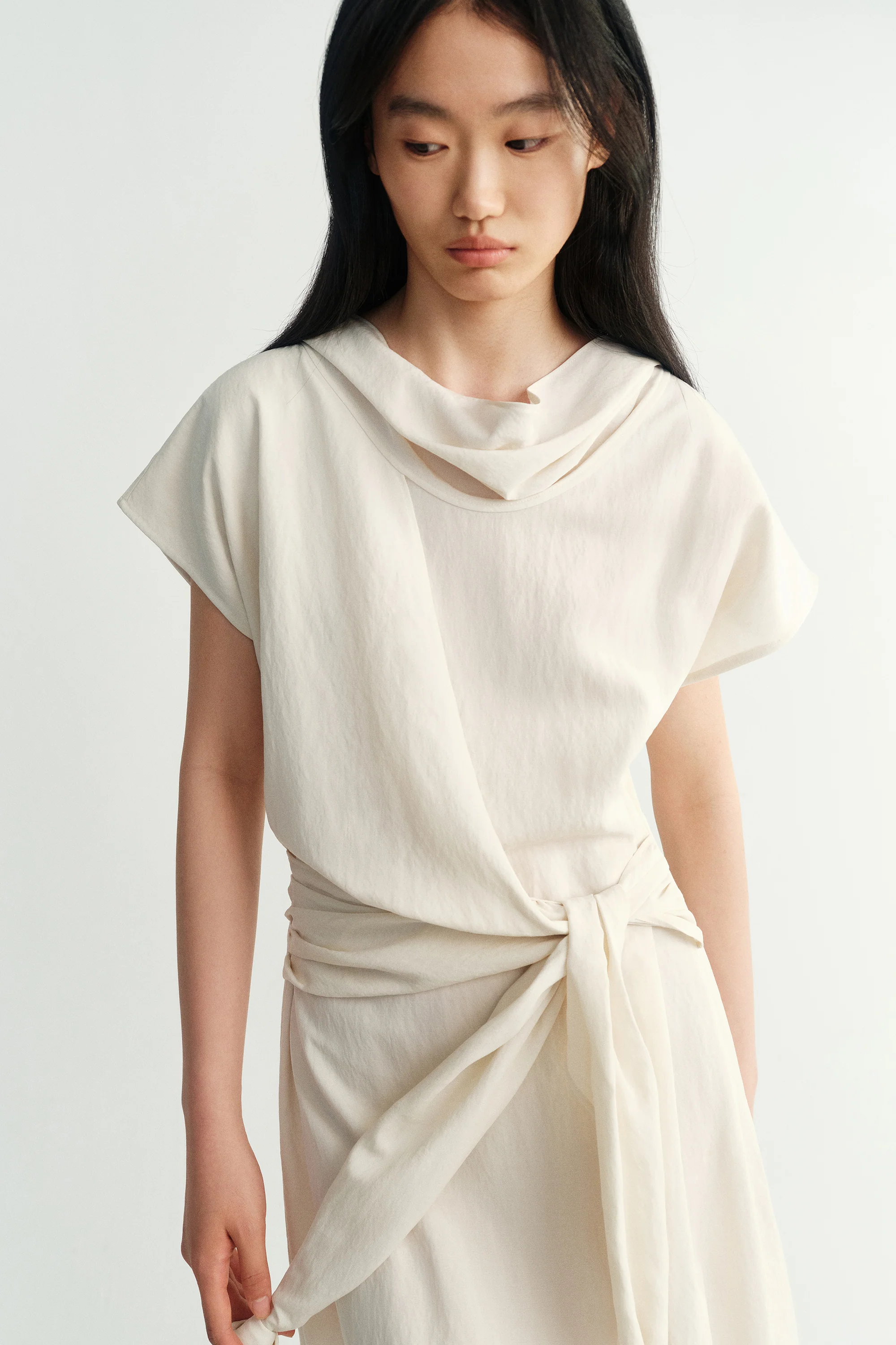 Tencel Knotted Waist Dress - Image 16
