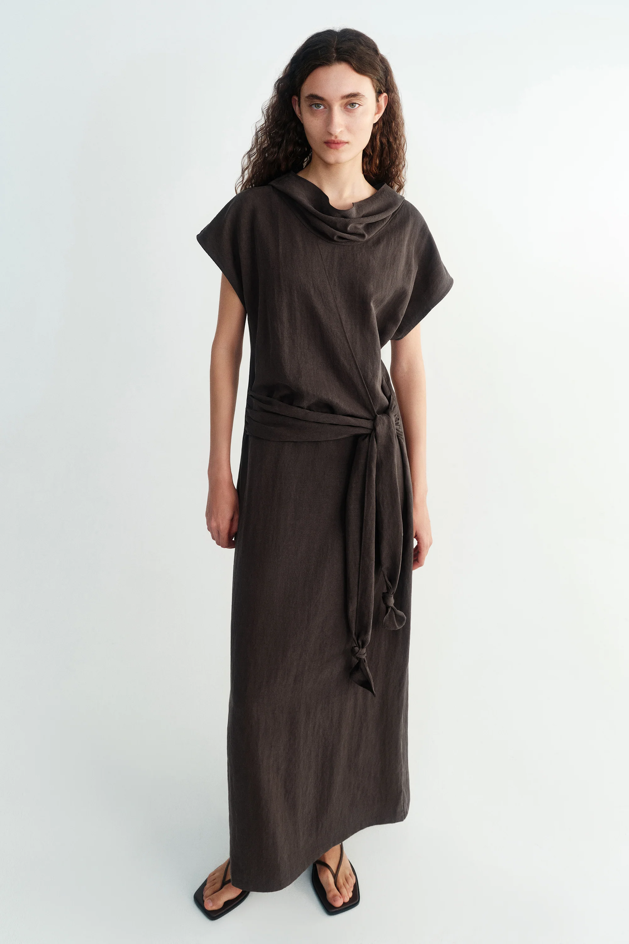 Tencel Knotted Waist Dress - Image 4