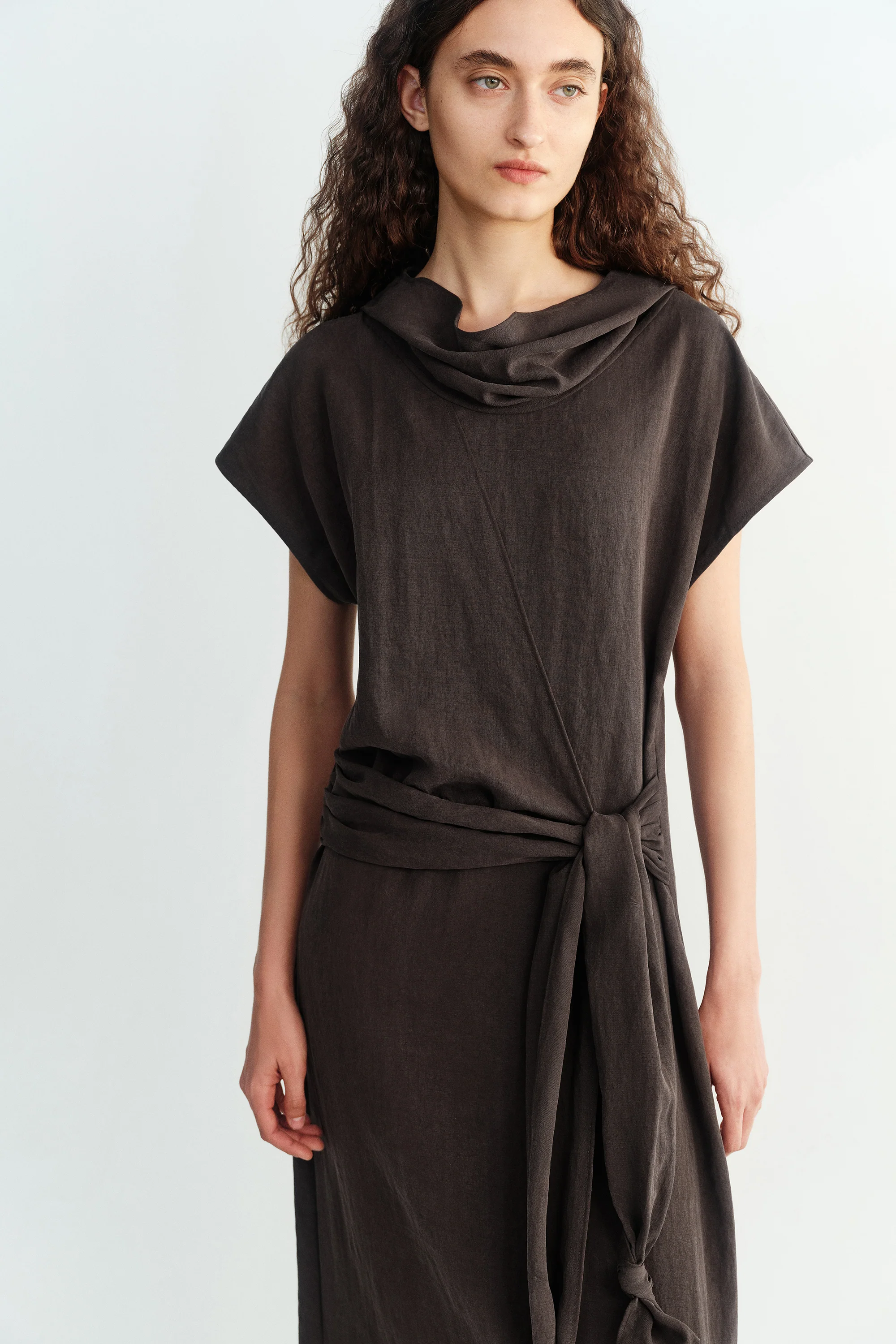 Tencel Knotted Waist Dress - Image 6