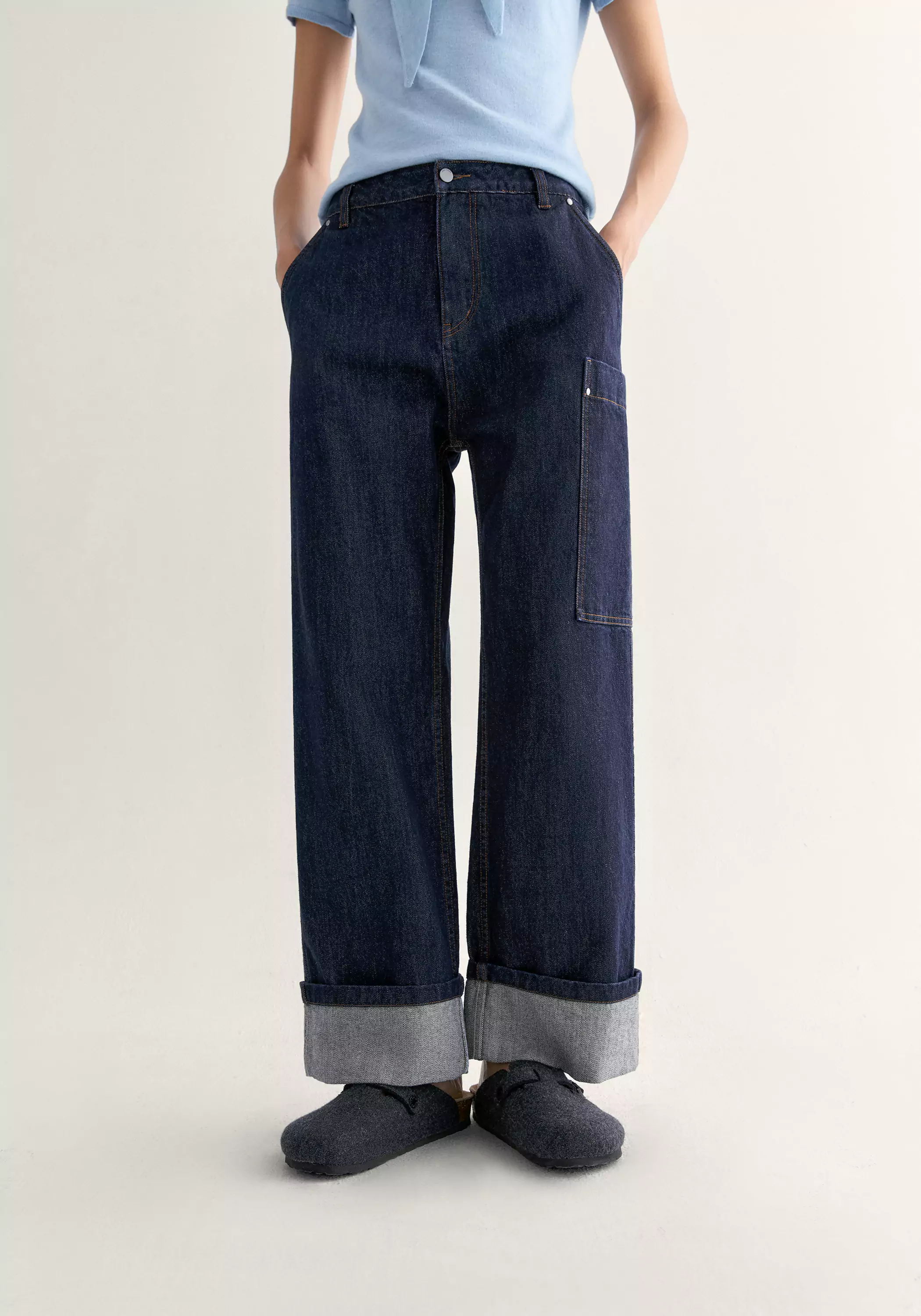 Turn-up Straight-leg Jeans - Image 11