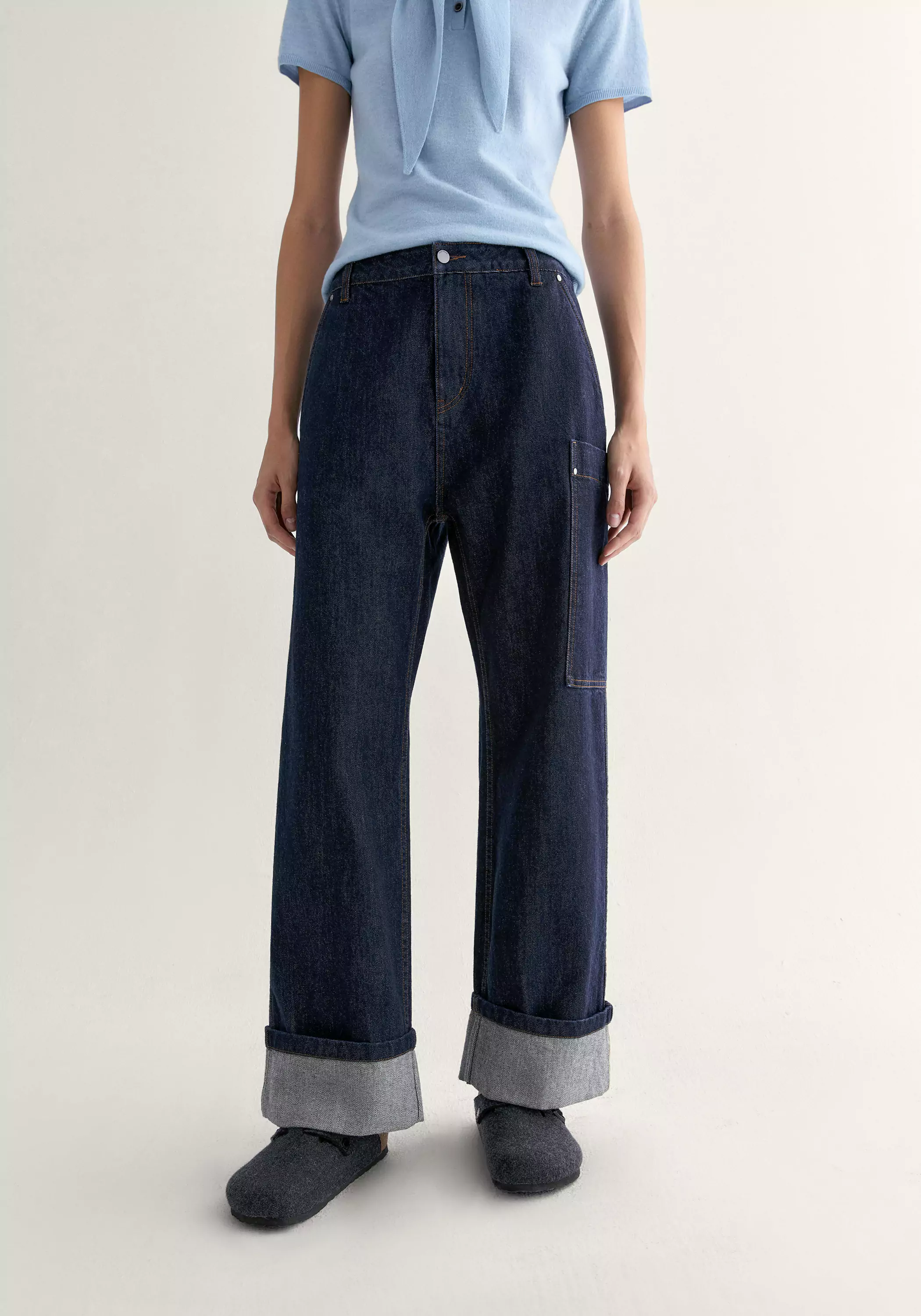 Turn-up Straight-leg Jeans - Image 12