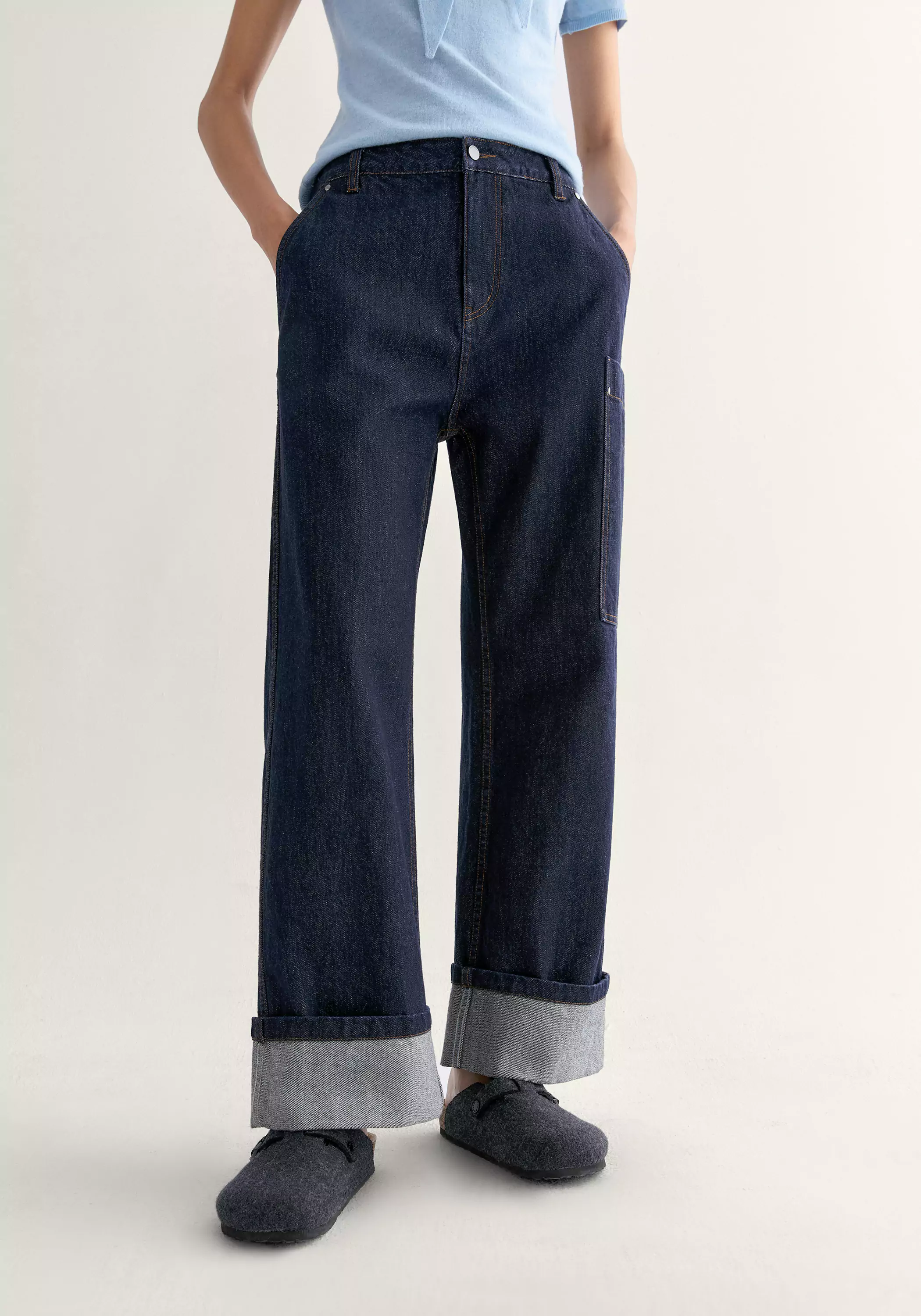 Turn-up Straight-leg Jeans - Image 13