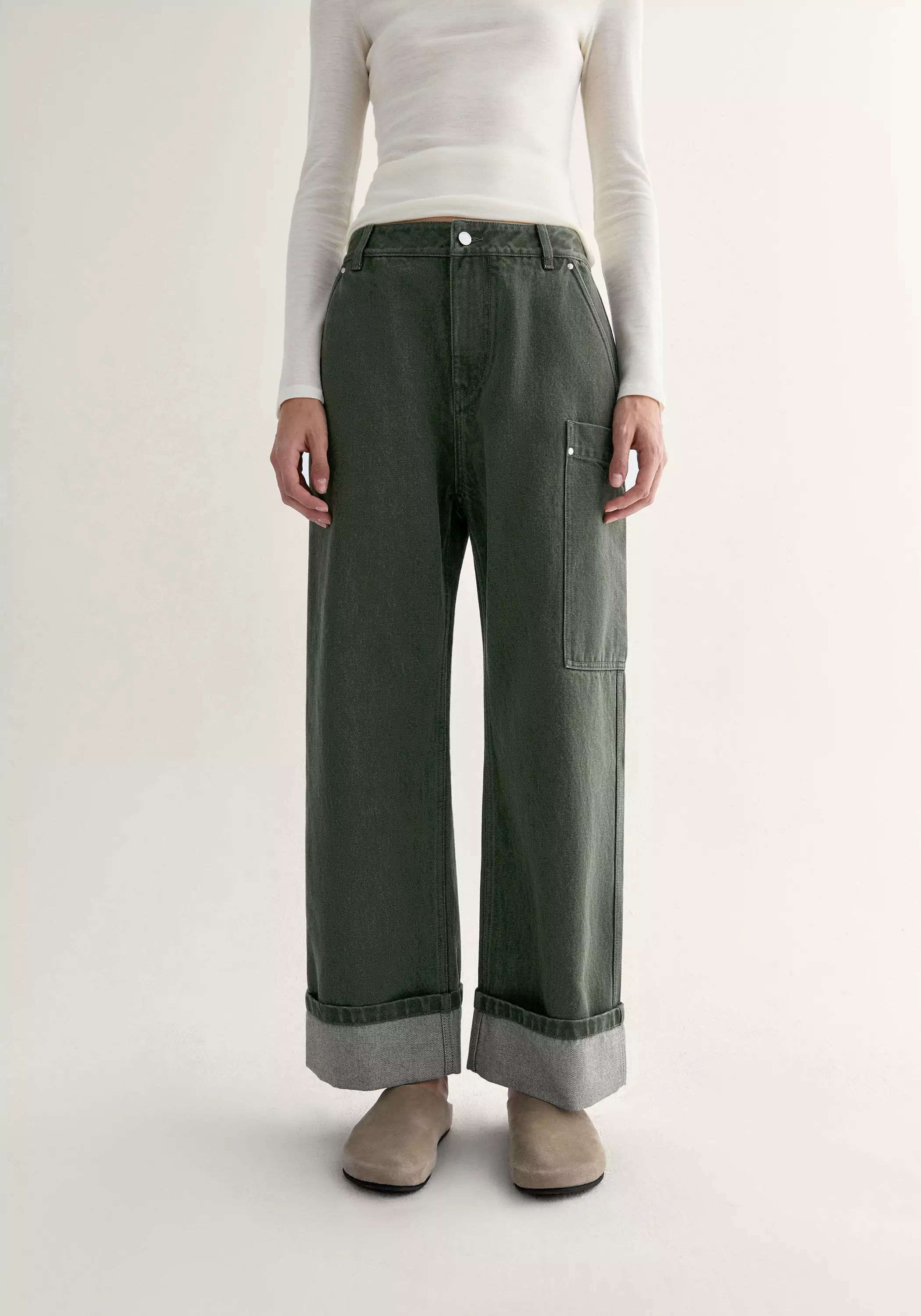 Turn-up Straight-leg Jeans - Image 6