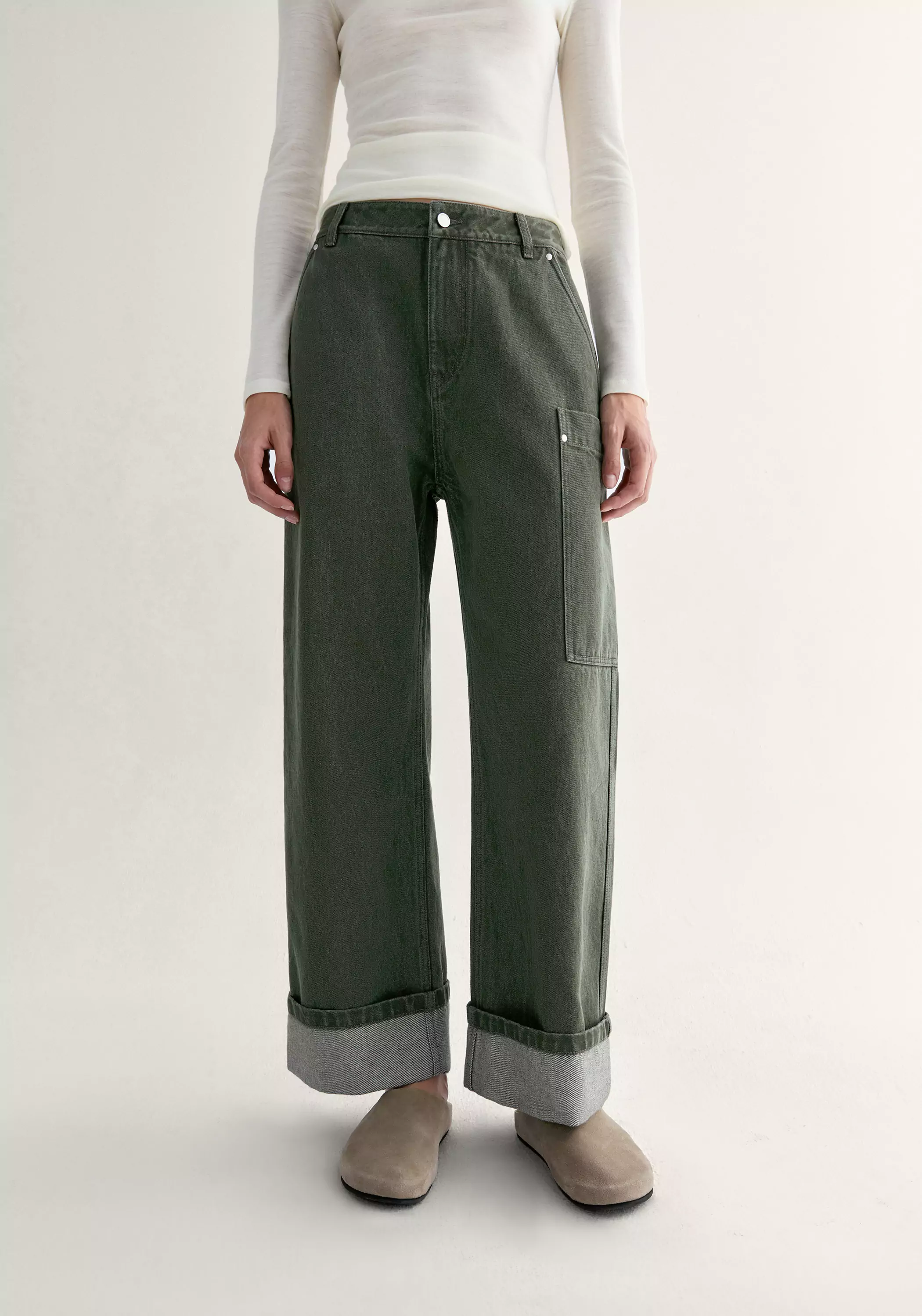 Turn-up Straight-leg Jeans - Image 7