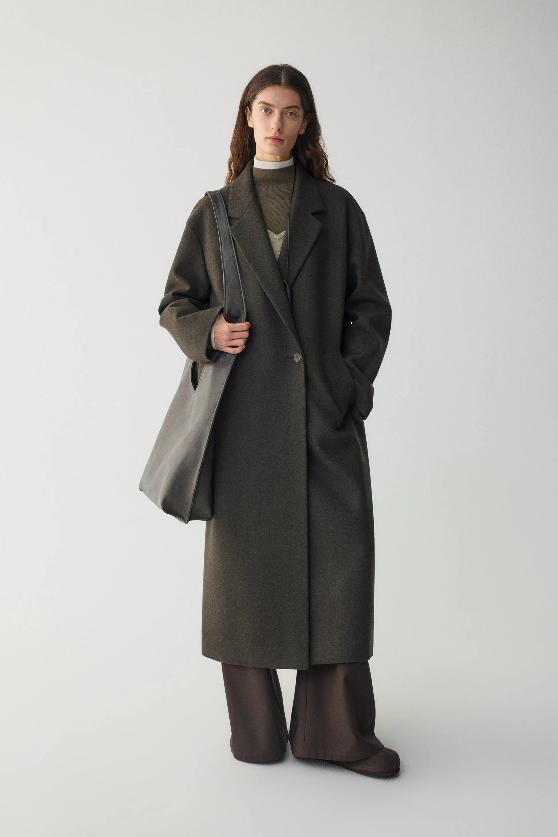 Twill Coat in Australian Merino Wool - Image 10