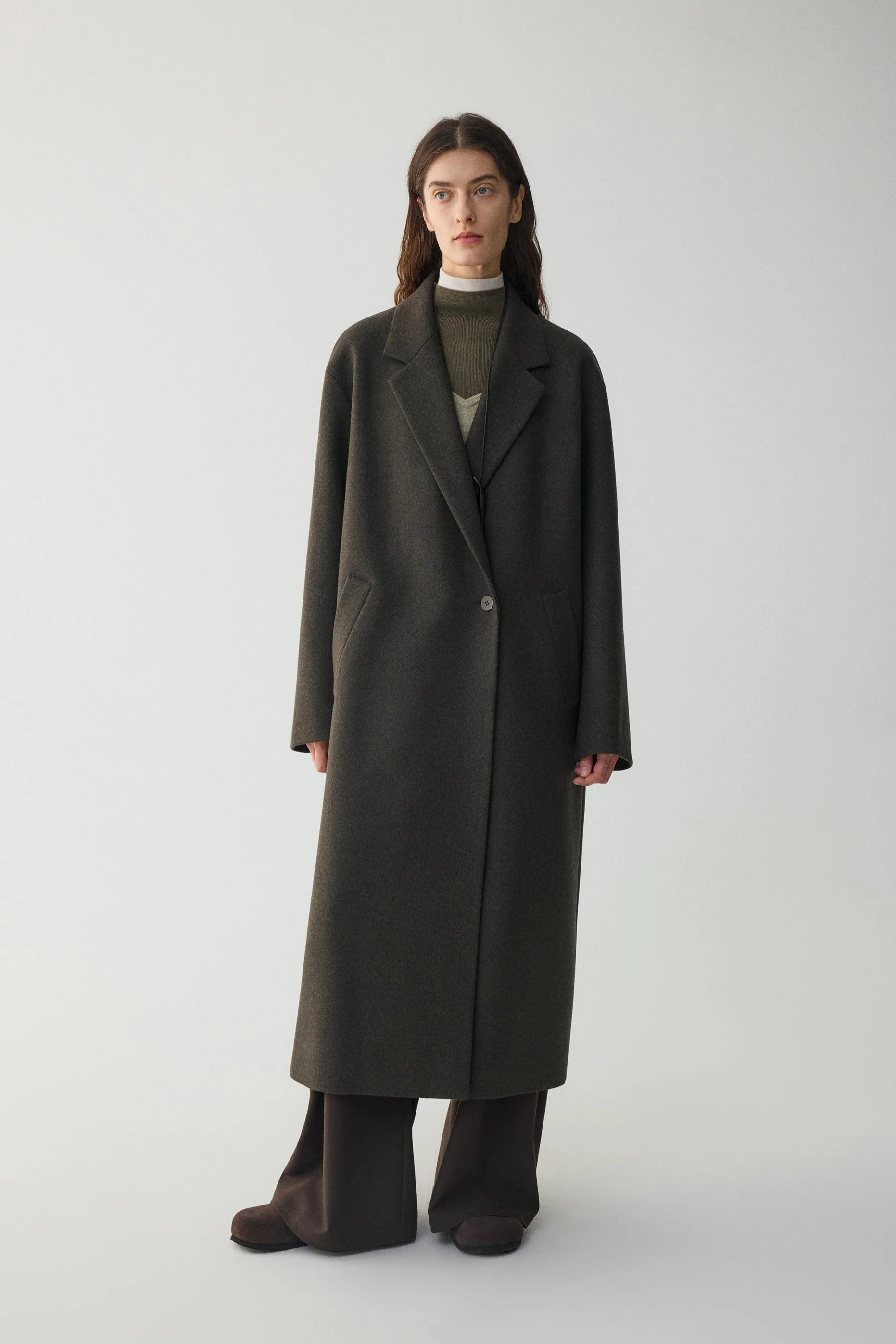 Twill Coat in Australian Merino Wool - Image 12
