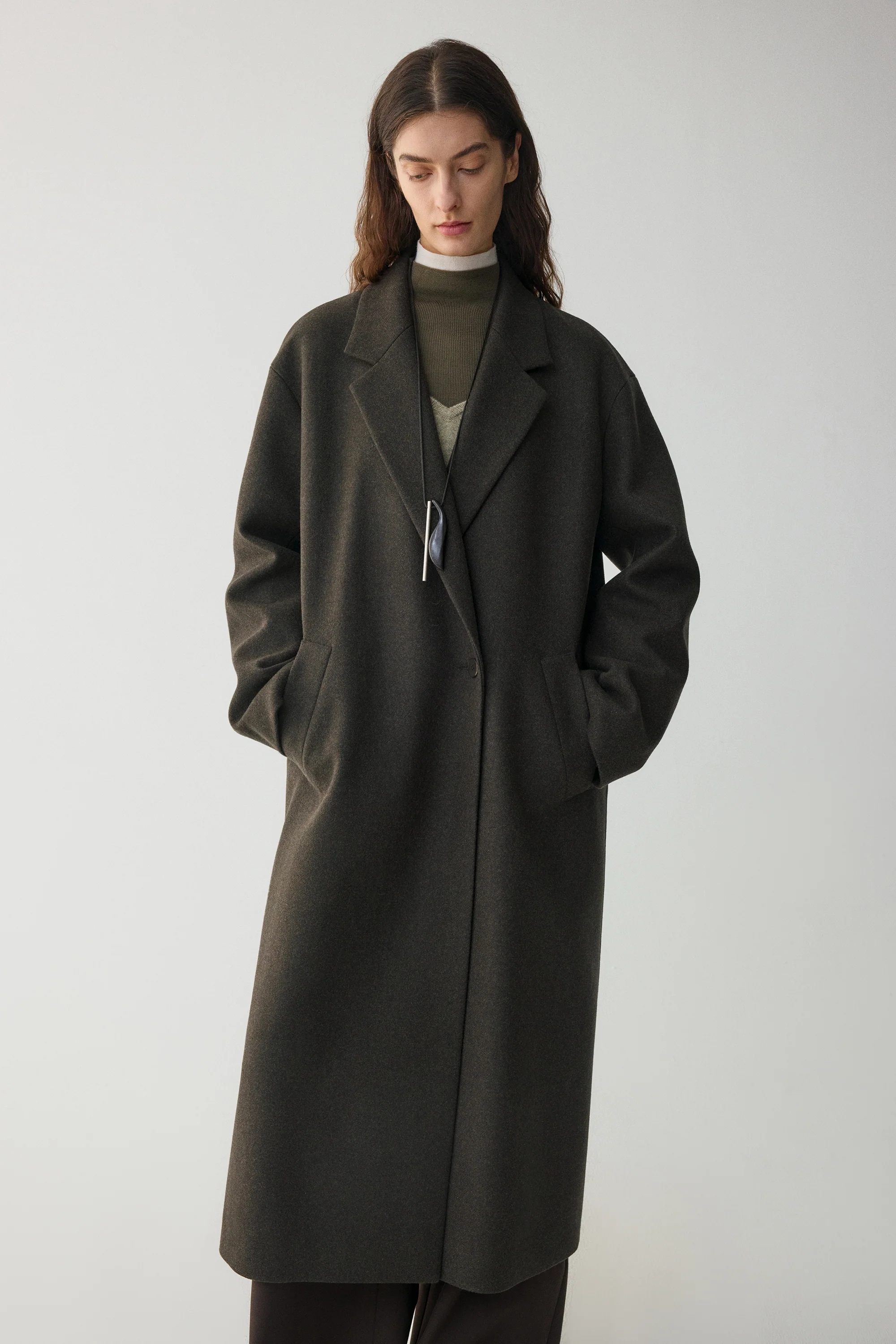 Twill Coat in Australian Merino Wool - Image 13