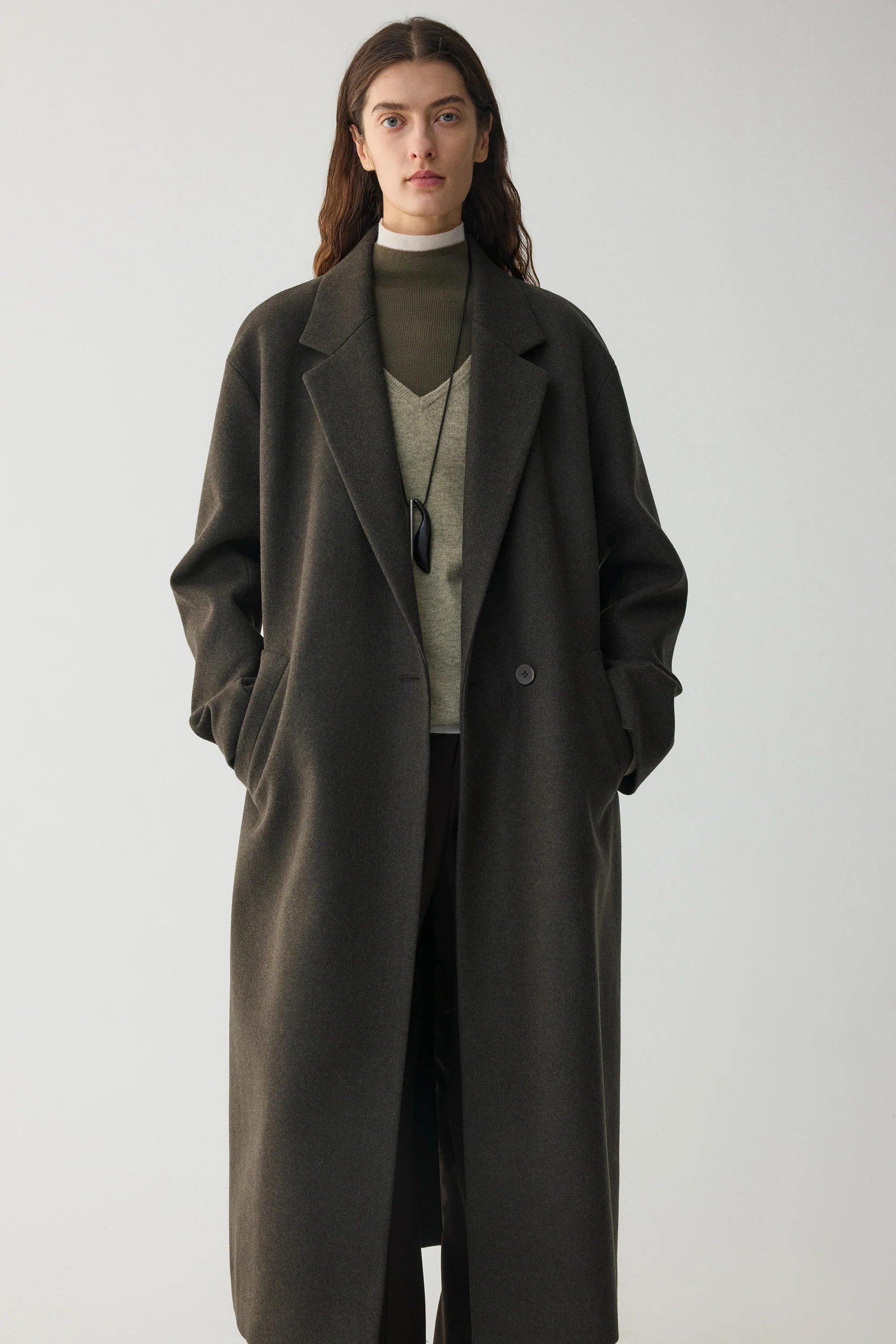 Twill Coat in Australian Merino Wool - Image 14