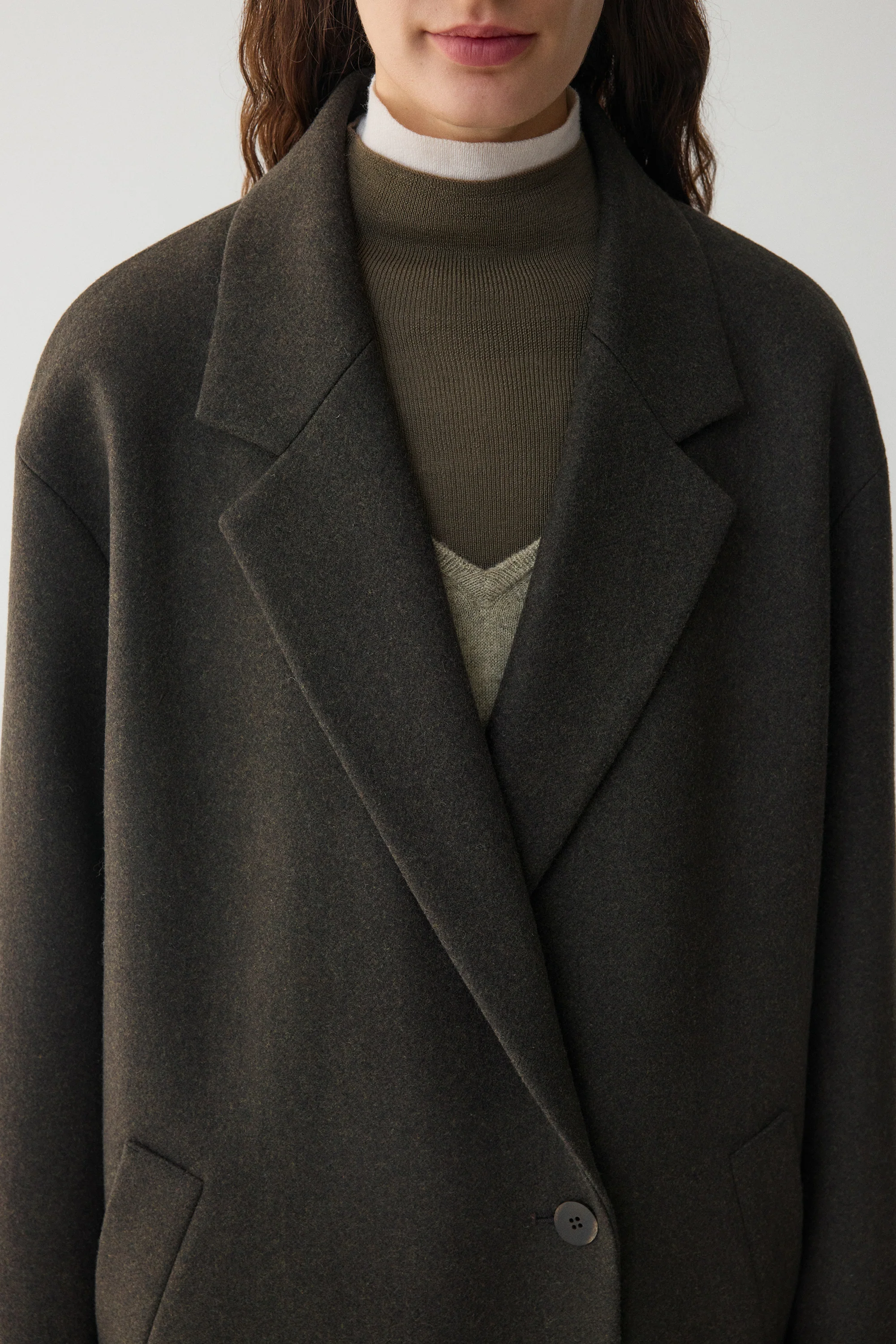 Twill Coat in Australian Merino Wool - Image 15