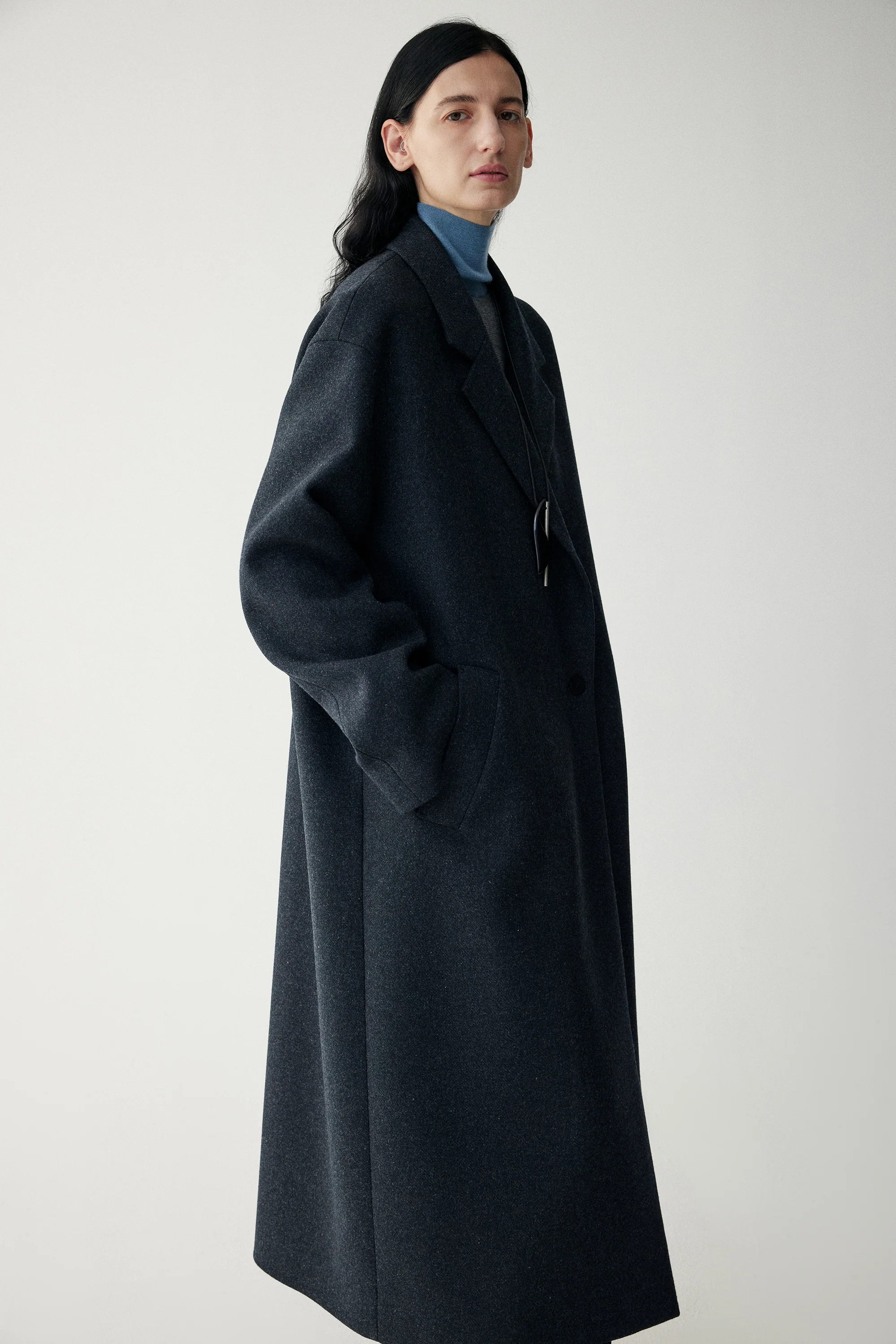 Twill Coat in Australian Merino Wool - Image 8