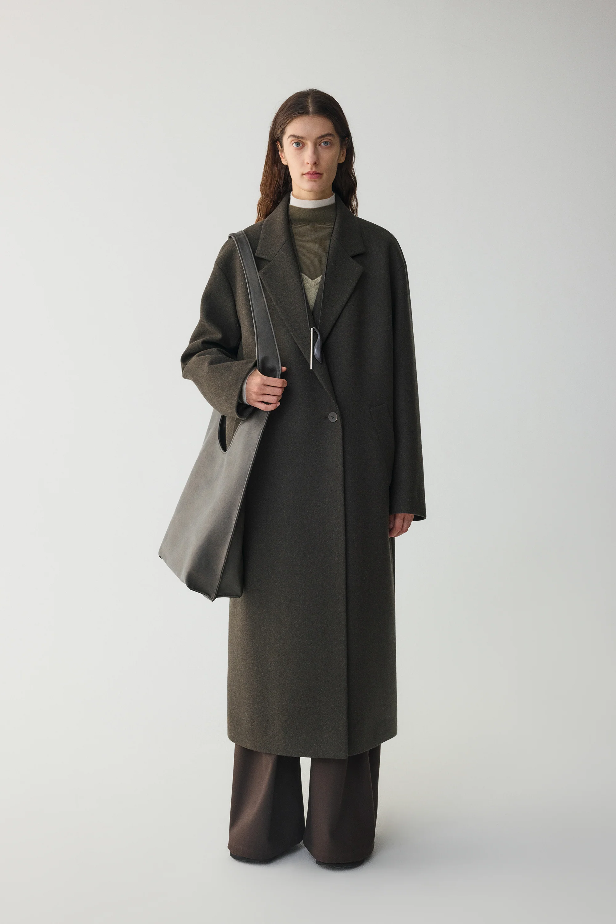 Twill Coat in Australian Merino Wool - Image 9