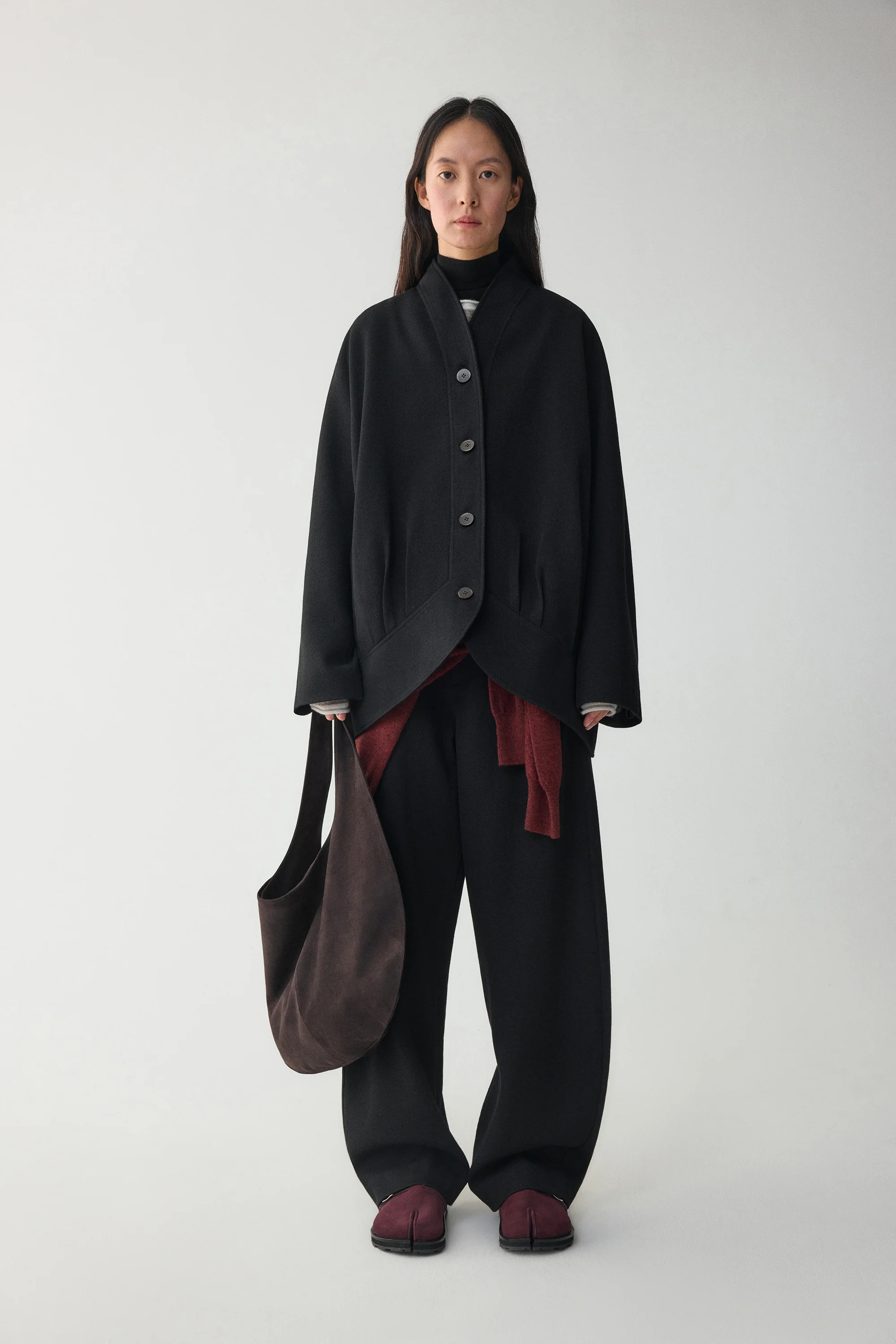 Twill Wool Barrel Pants - Image 11