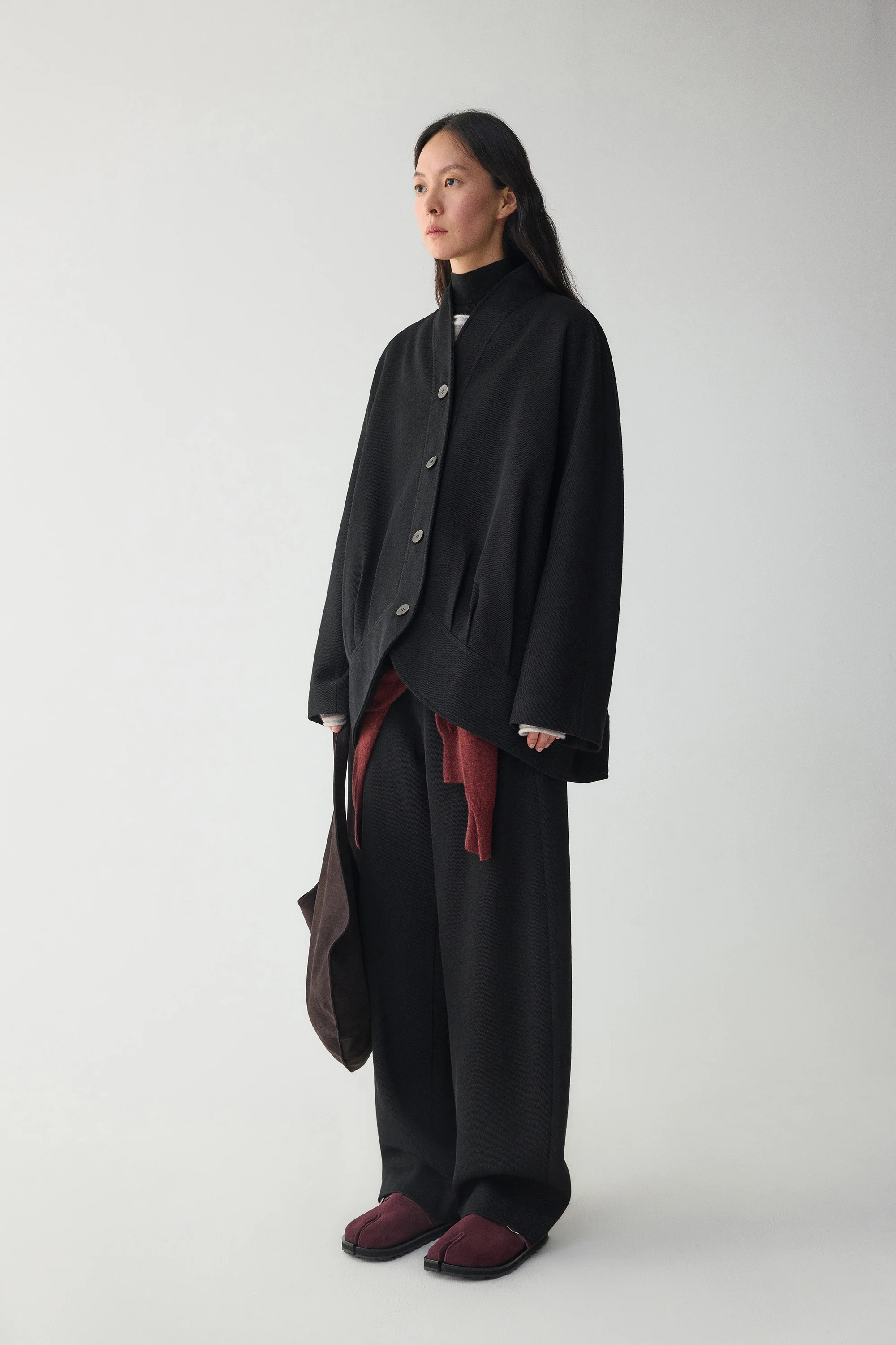 Twill Wool Barrel Pants - Image 12