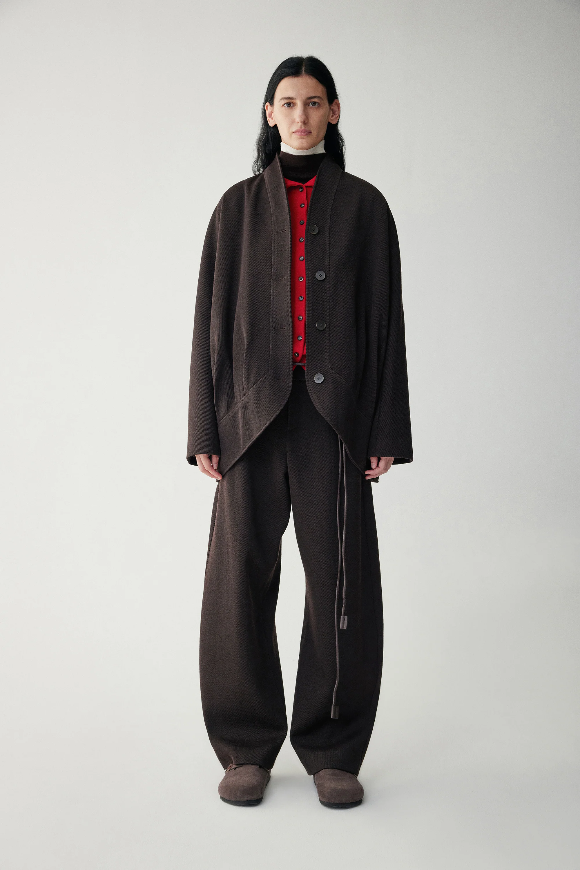 Twill Wool Barrel Pants - Image 3