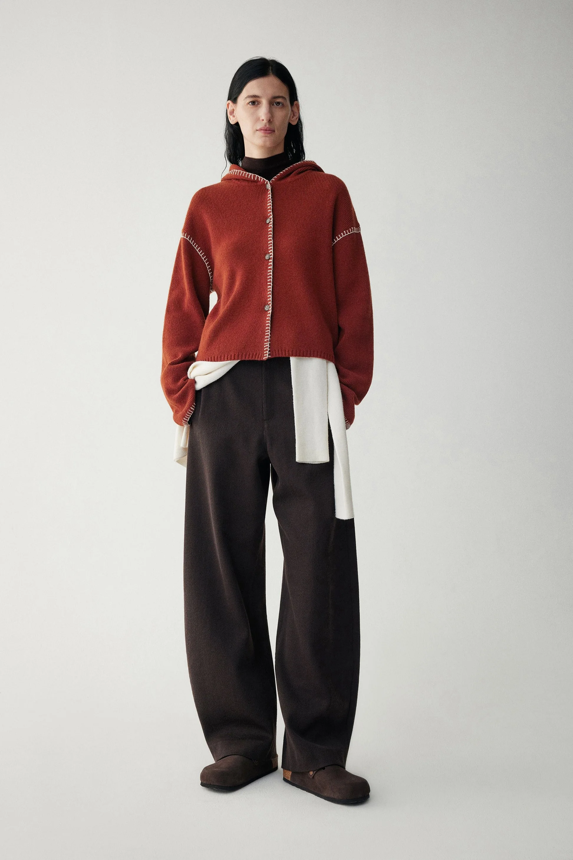 Twill Wool Barrel Pants - Image 6