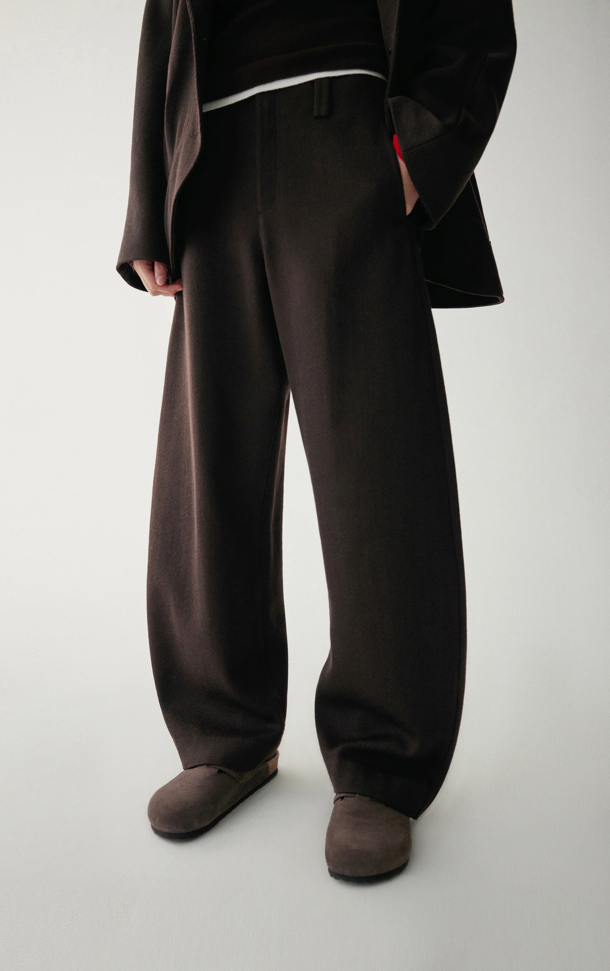 Twill Wool Barrel Pants - Image 8
