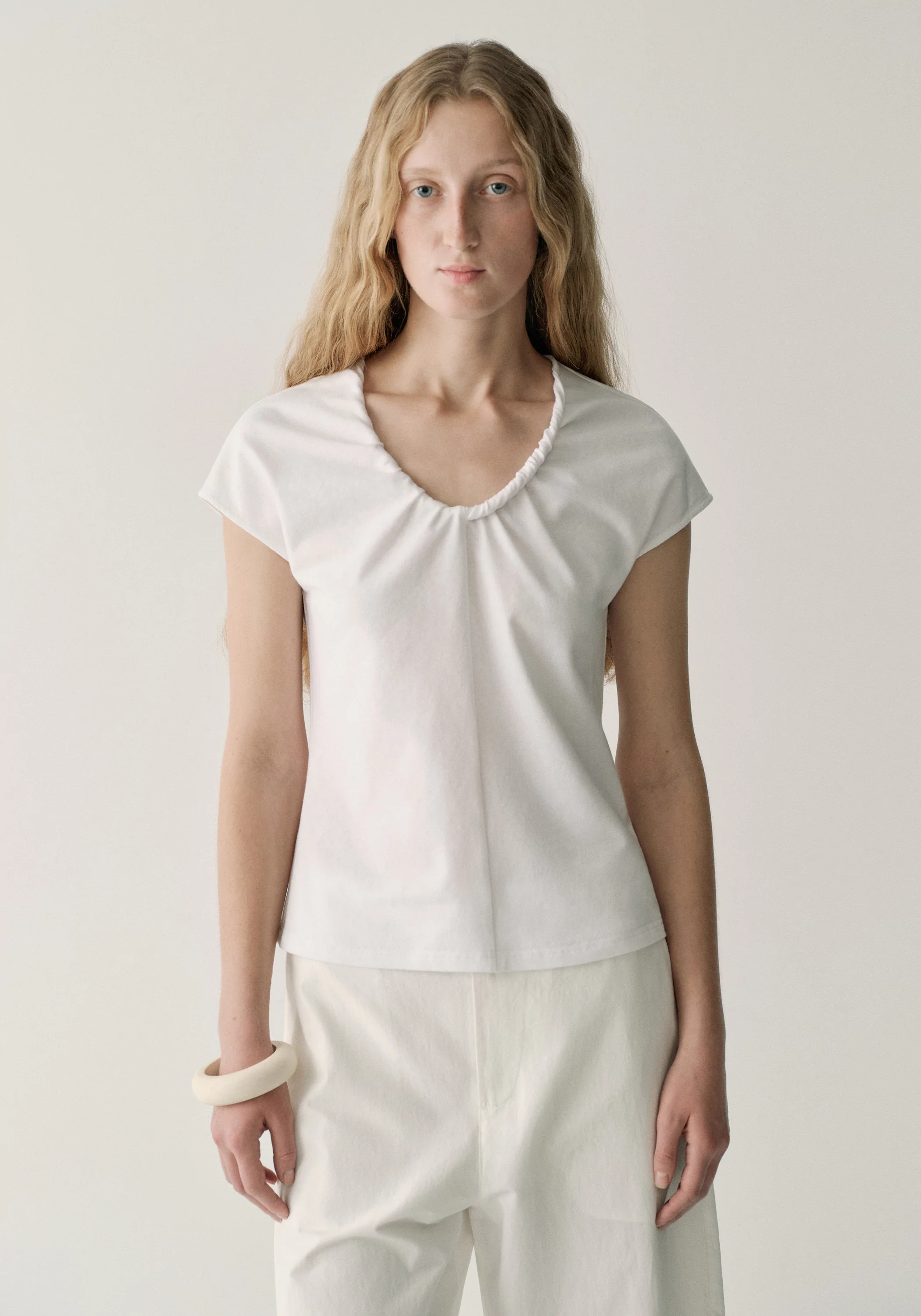 Twist-cord Cap-sleeve T-shirt - Image 11