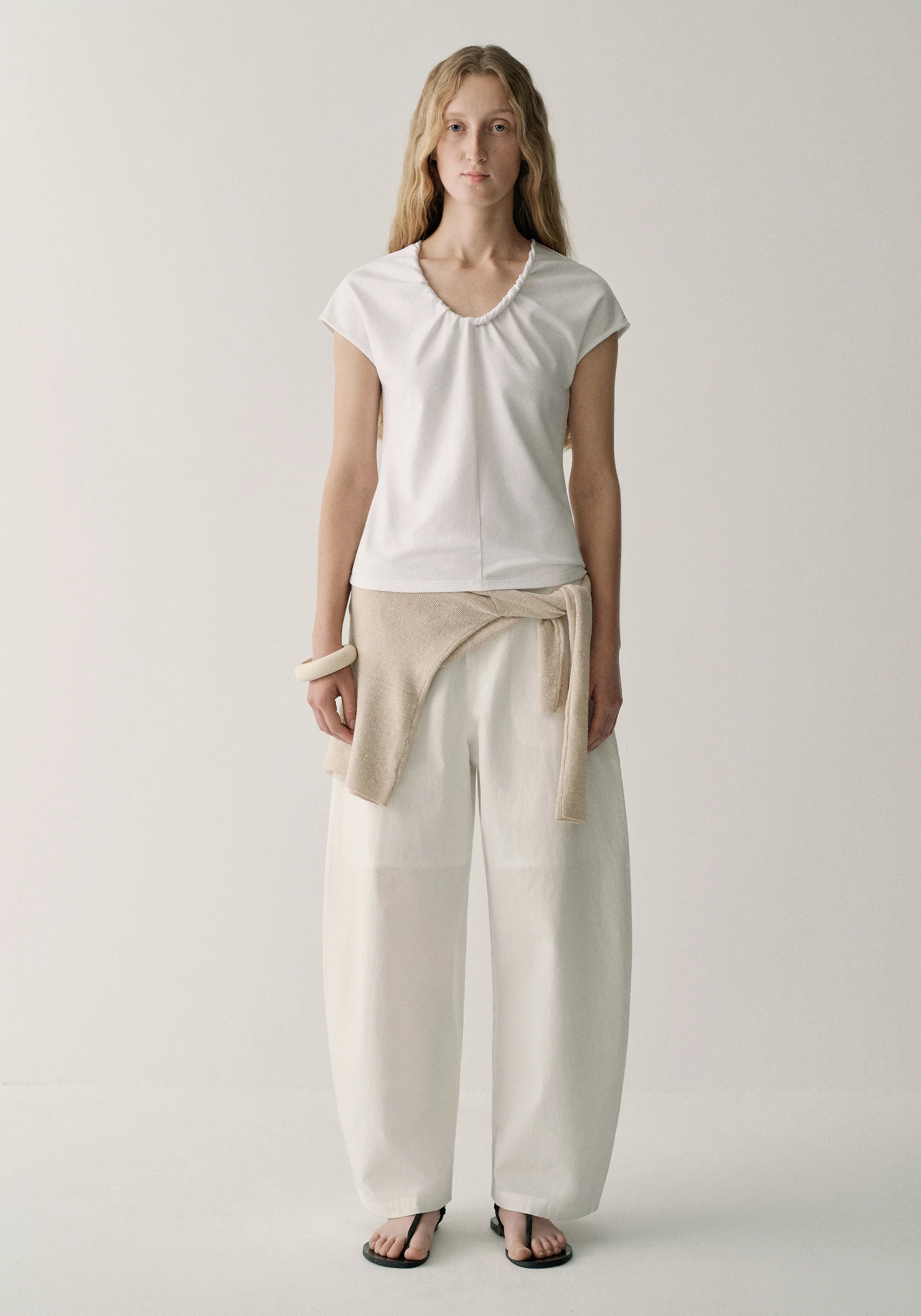 Twist-cord Cap-sleeve T-shirt - Image 12