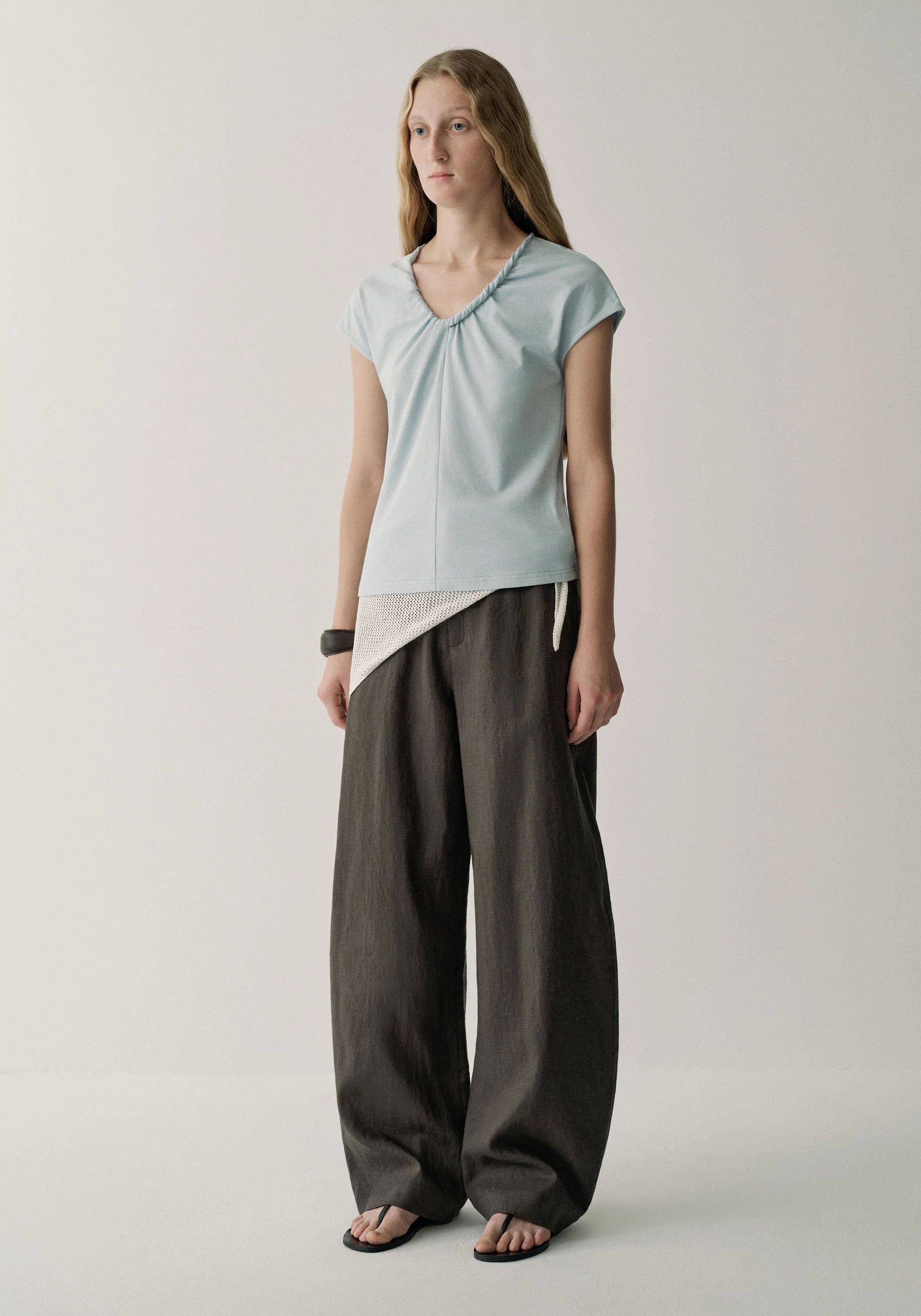 Twist-cord Cap-sleeve T-shirt - Image 19