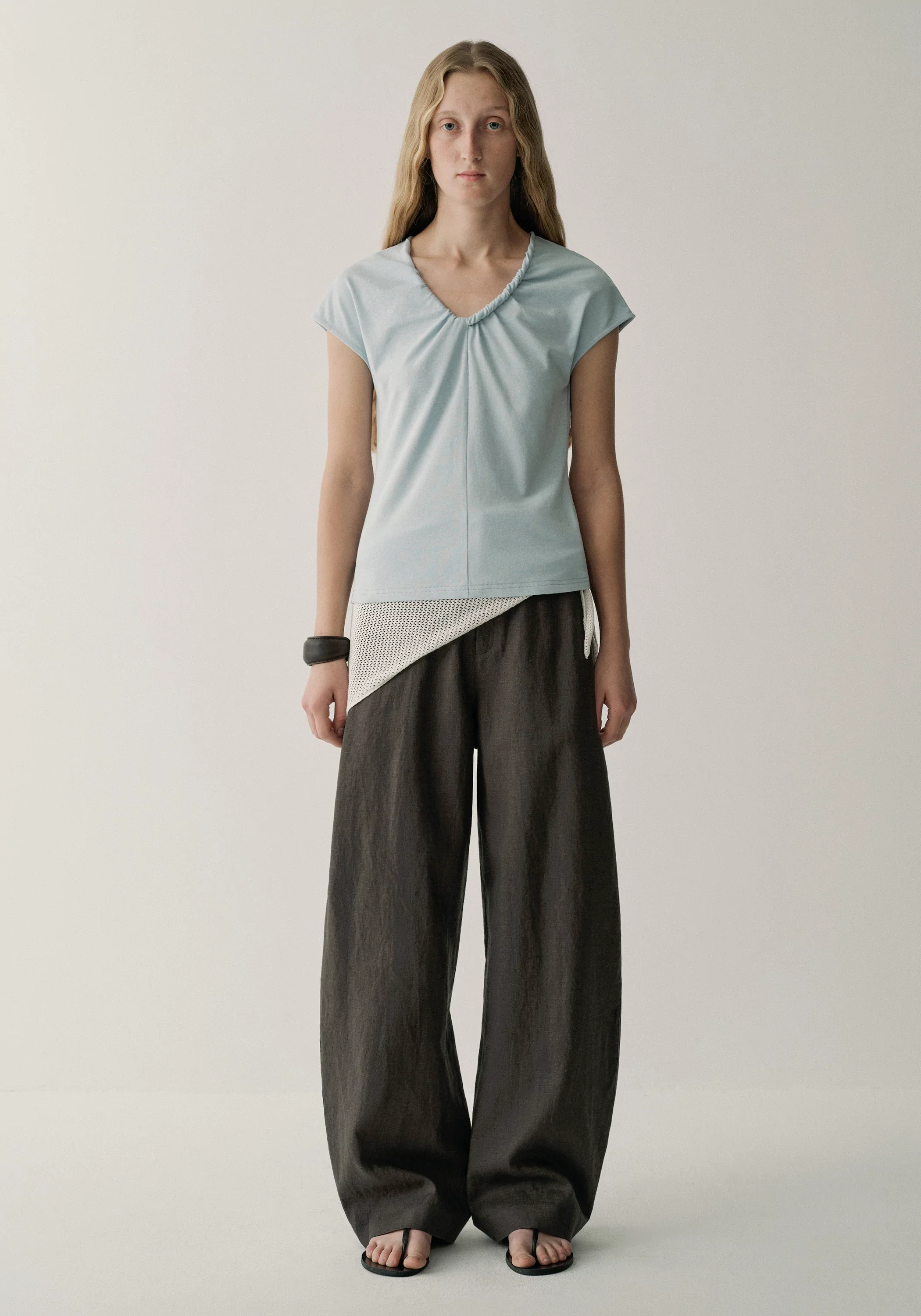 Twist-cord Cap-sleeve T-shirt - Image 20